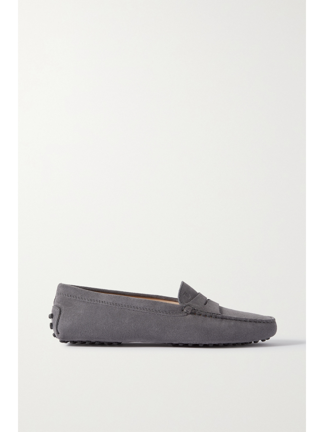 Tod's Gommino Penny Bar Driving Shoes In Gray