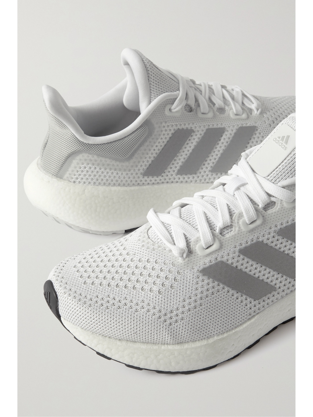 Adidas Originals Pureboost 22 Rubber-trimmed Mesh Sneakers In White