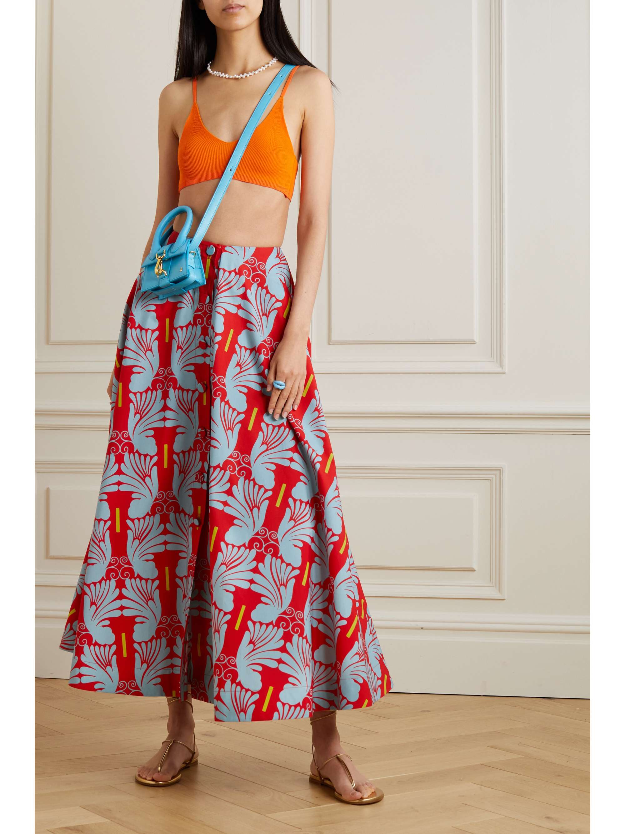 poplin maxi skirt