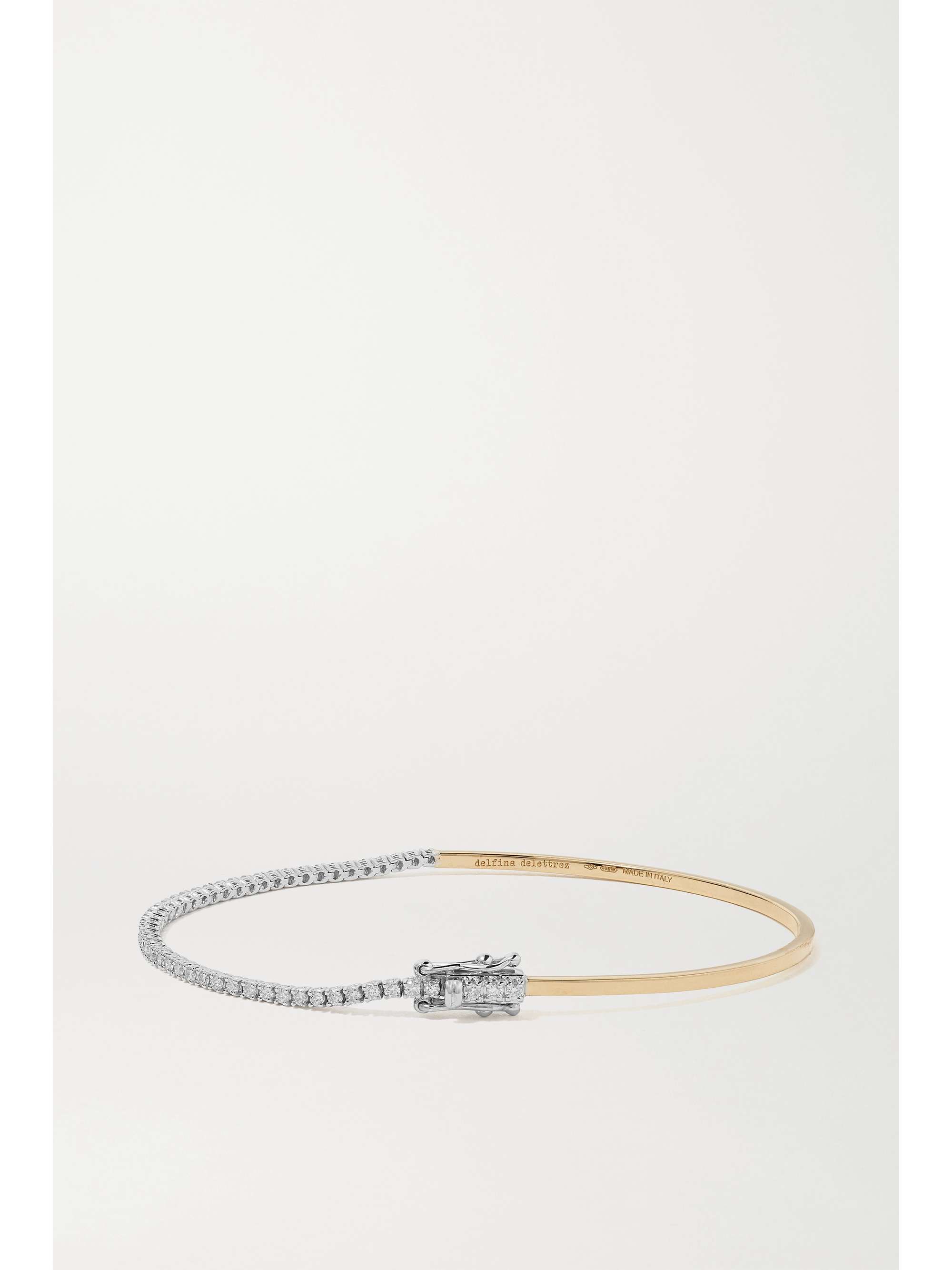 DELFINA DELETTREZ 18-karat yellow and white gold diamond bracelet