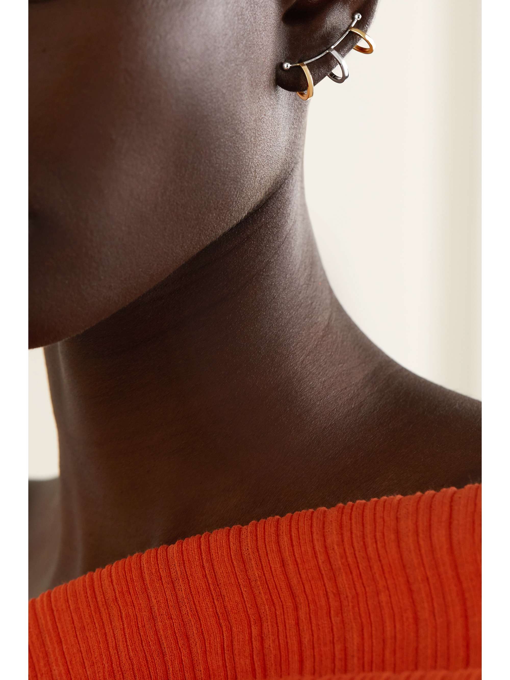 DELFINA DELETTREZ 18-karat yellow and white gold ear cuff
