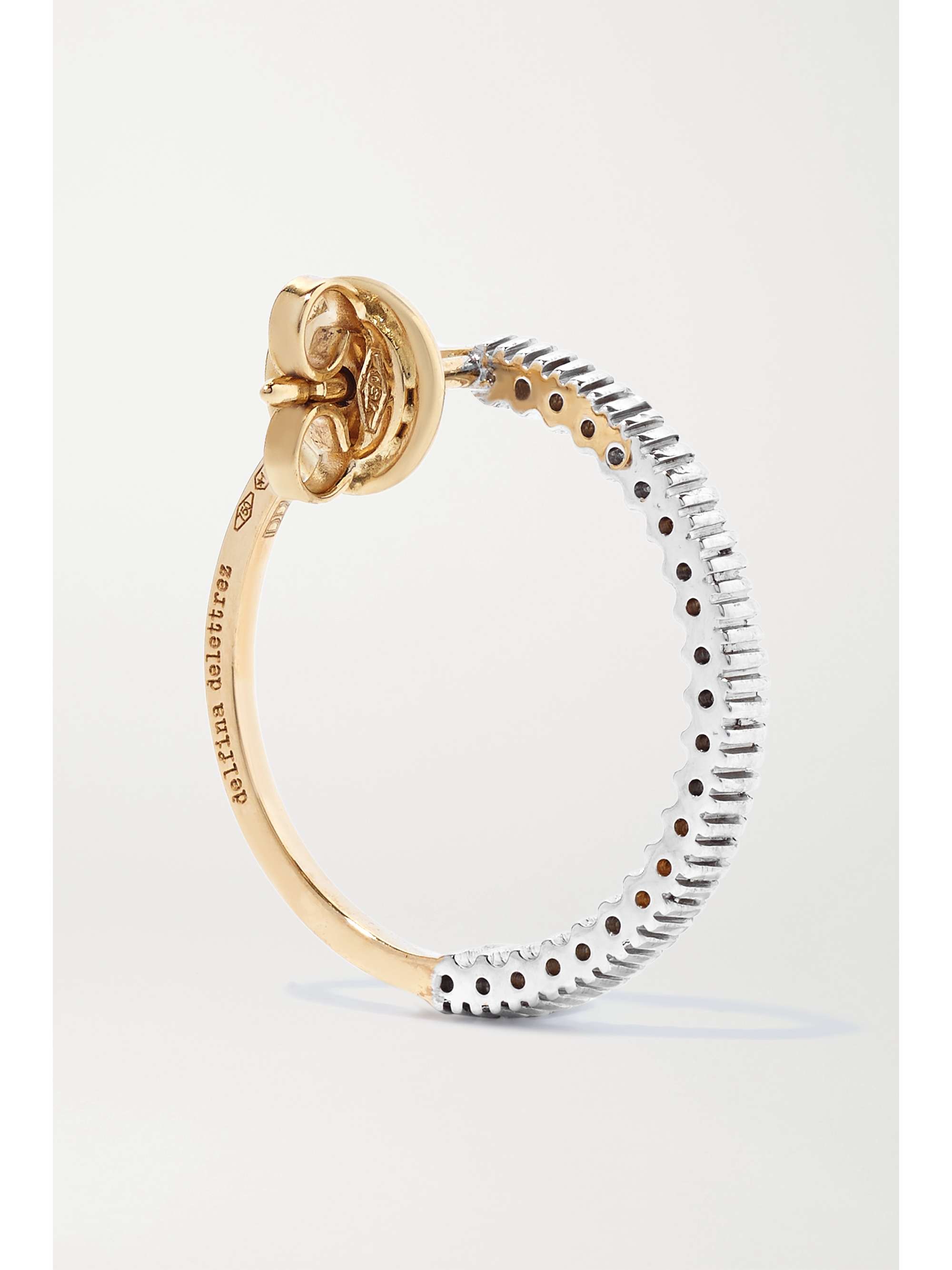 DELFINA DELETTREZ 18-karat yellow and white gold diamond earrings