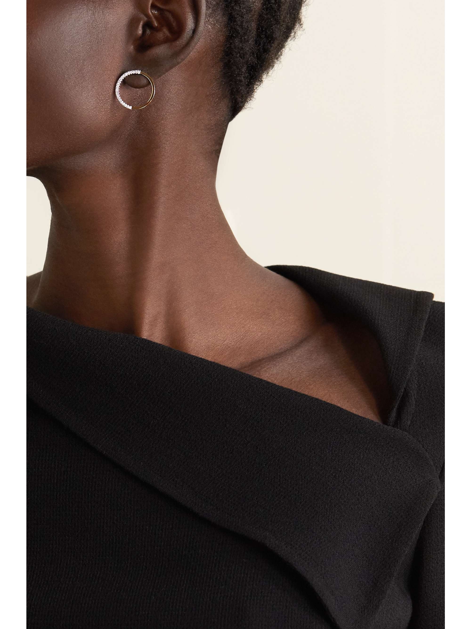 DELFINA DELETTREZ 18-karat yellow and white gold diamond earrings