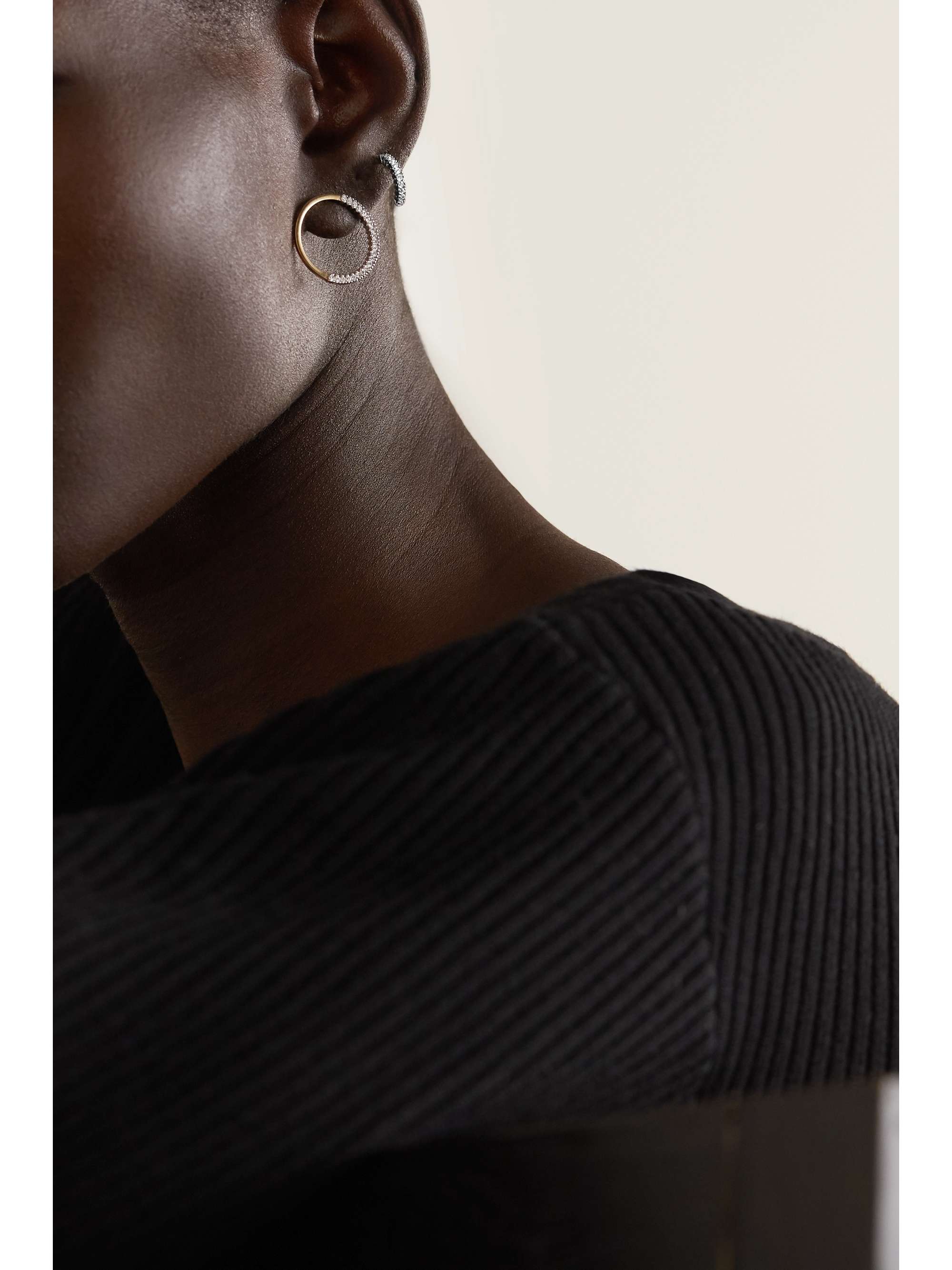 DELFINA DELETTREZ 18-karat white gold diamond earring