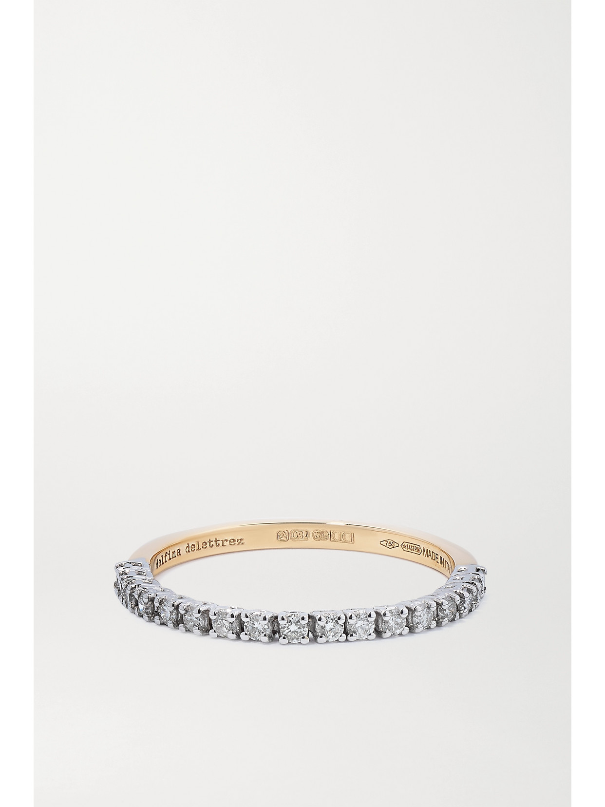 DELFINA DELETTREZ 18-KARAT YELLOW AND WHITE GOLD DIAMOND RING