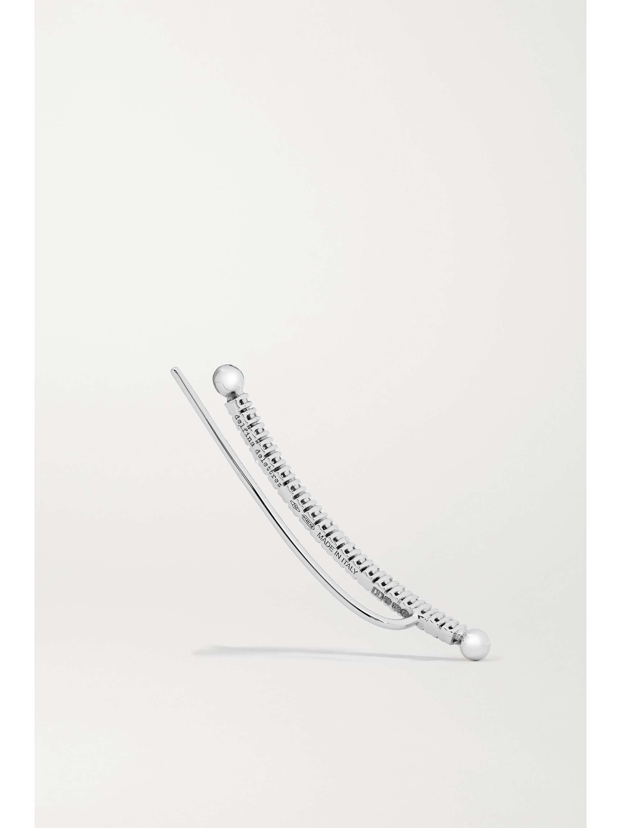 DELFINA DELETTREZ 18-karat white gold diamond ear cuff