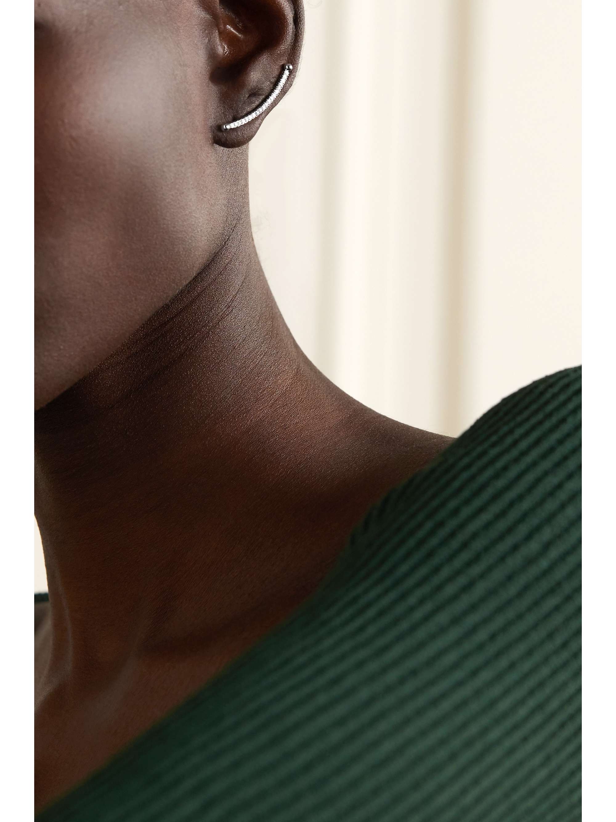 DELFINA DELETTREZ 18-karat white gold diamond ear cuff
