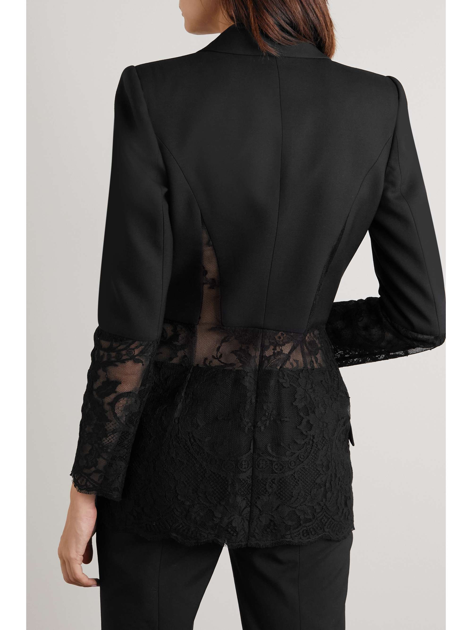 lace blazer black