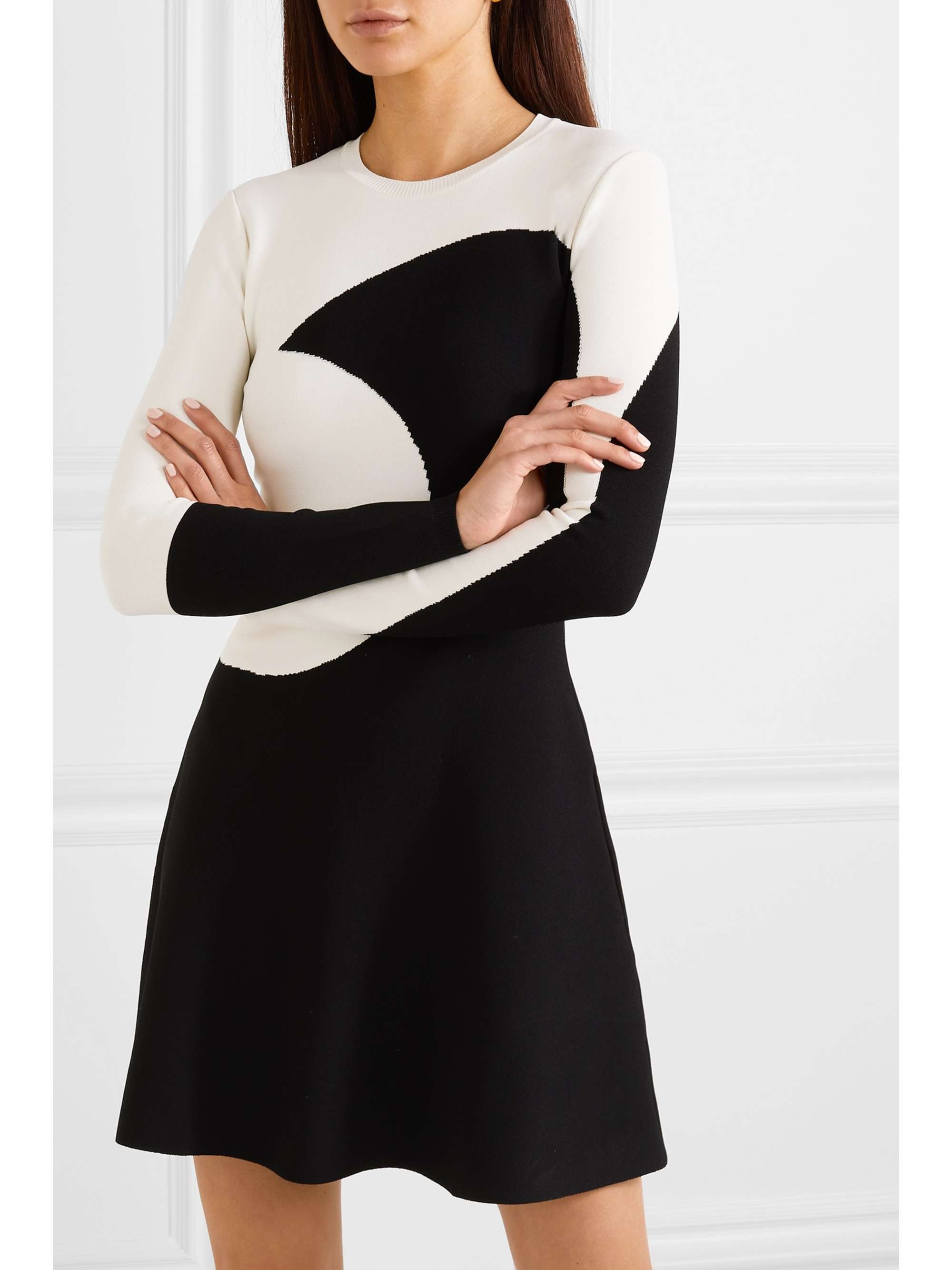 VALENTINO GARAVANI Jacquard-knit mini dress