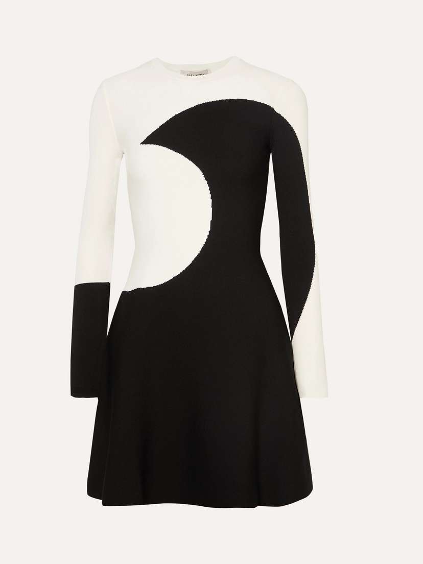 Valentino Garavani — Jacquard-knit mini dress
