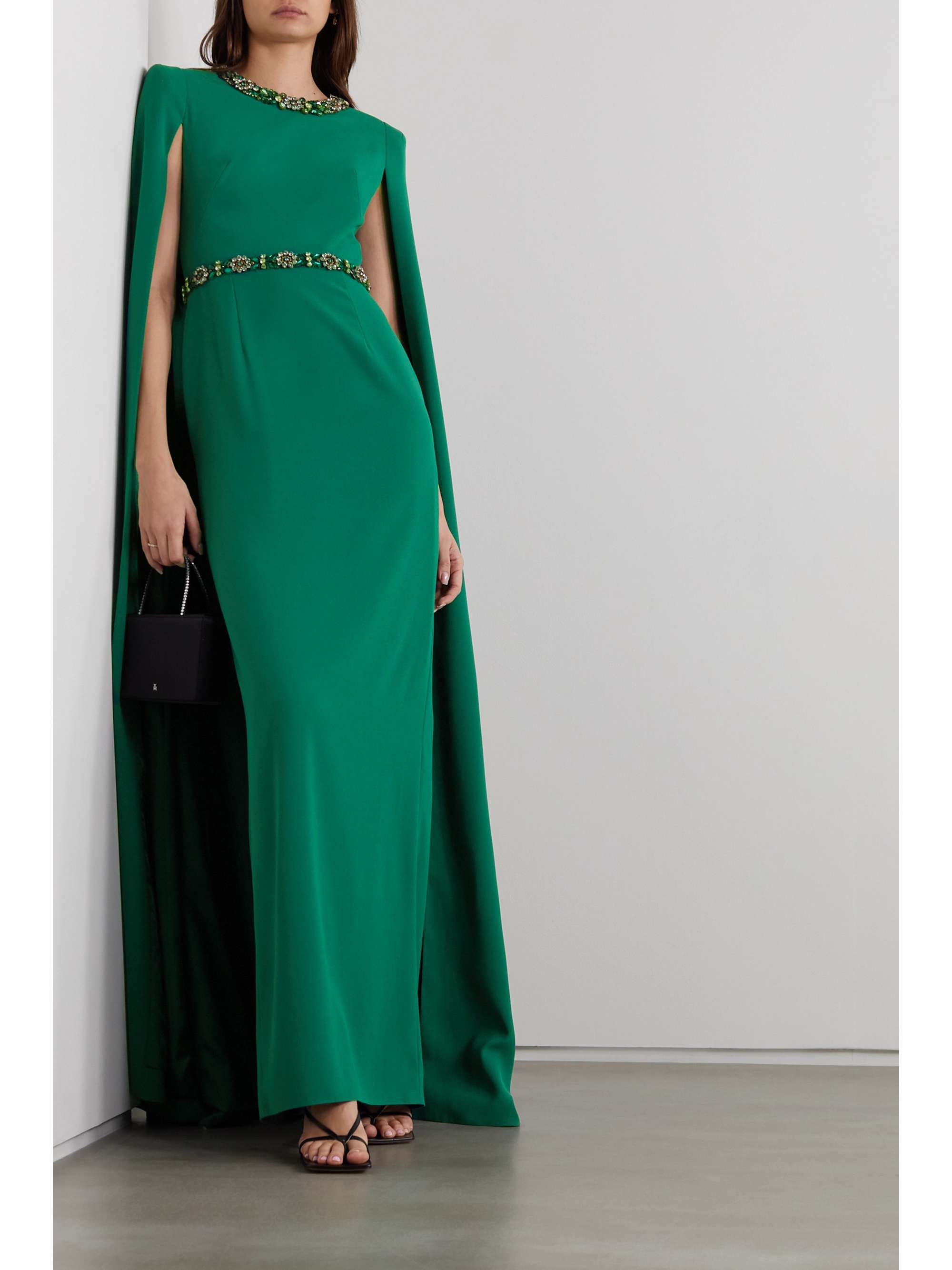 Emerald Cape-effect crystal-embellished 