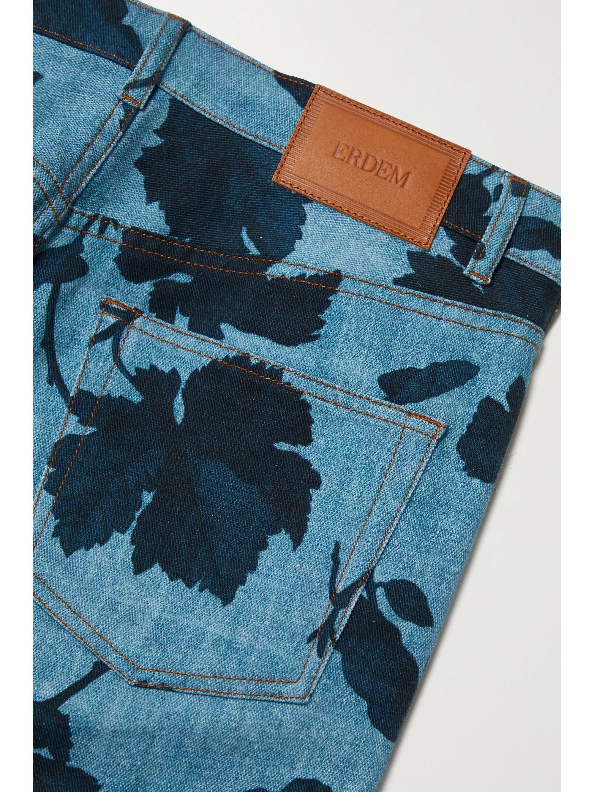 ERDEM Nathaniel printed high-rise straight-leg jeans