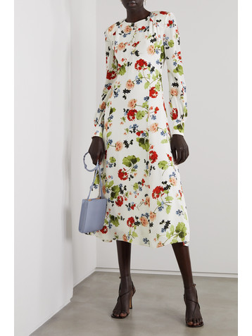 Erdem Leigh floral-print silk crepe de chine midi dress