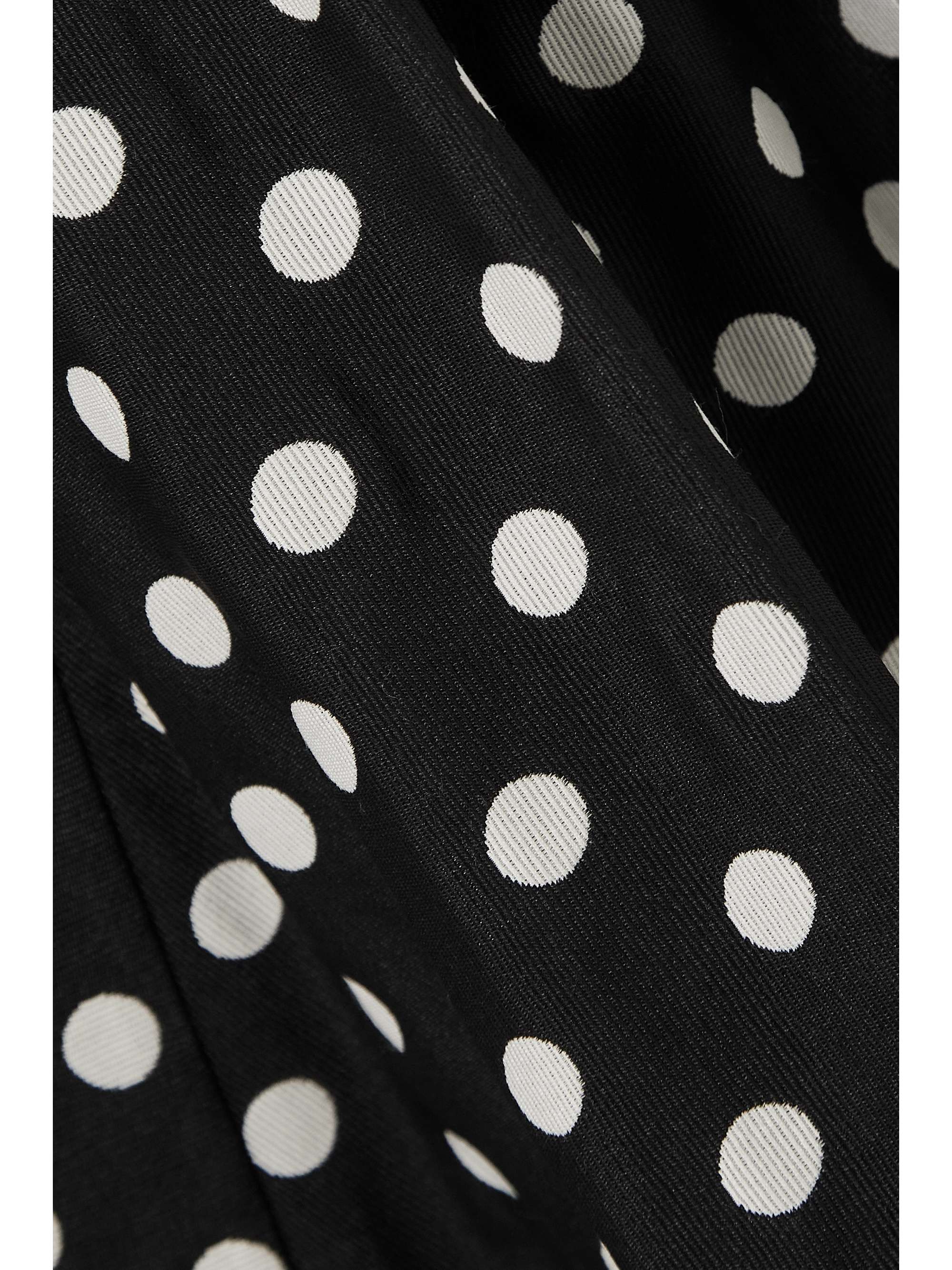 ERDEM Penelope belted polka-dot taffeta-faille midi dress