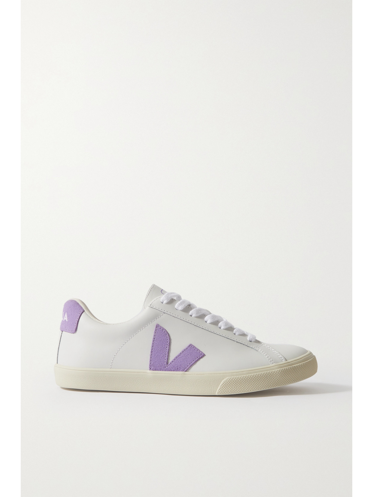 VEJA + NET SUSTAIN ESPLAR SUEDE-TRIMMED LEATHER trainers