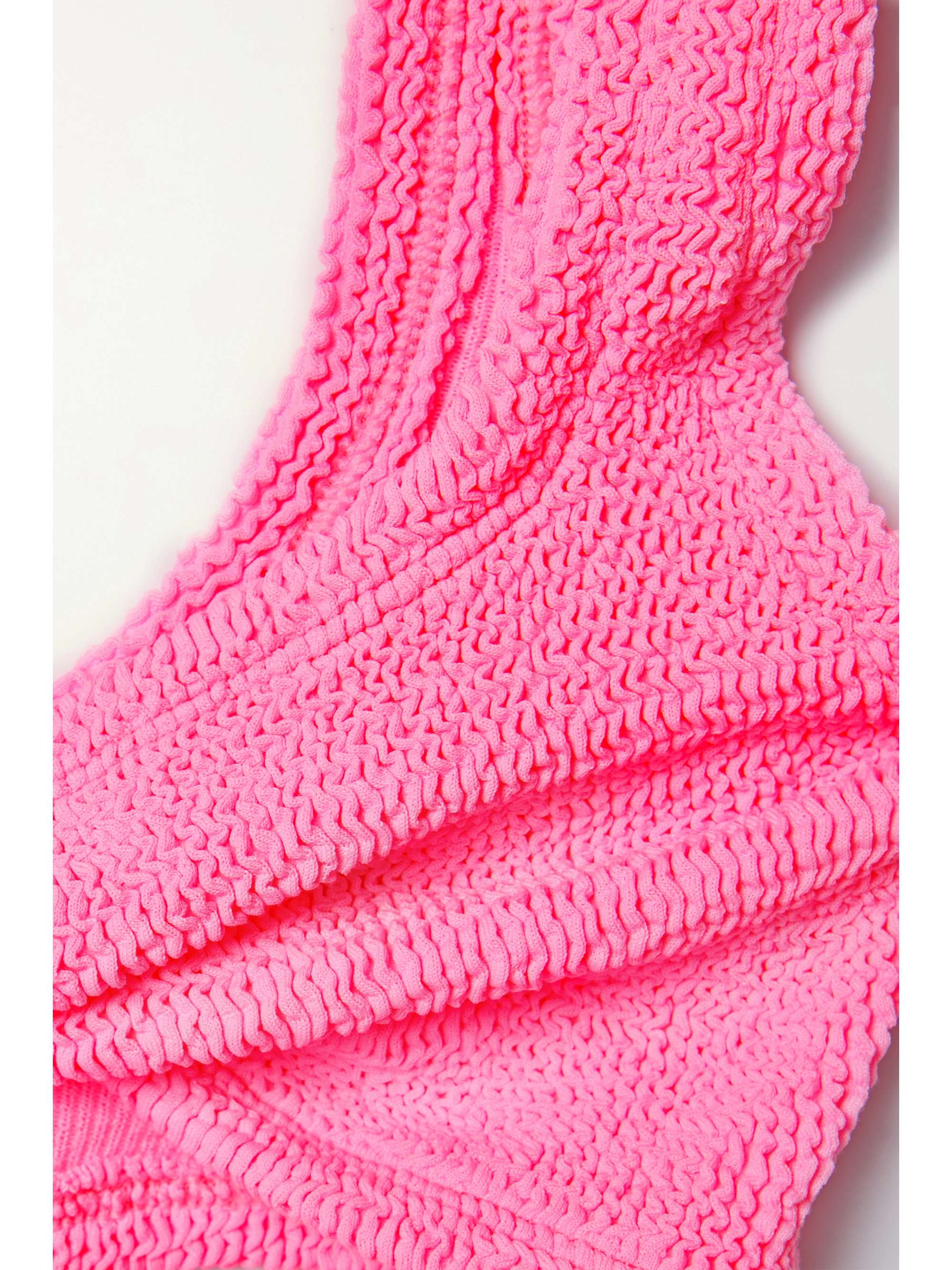 HUNZA G + NET SUSTAIN Juno twist-front seersucker bikini