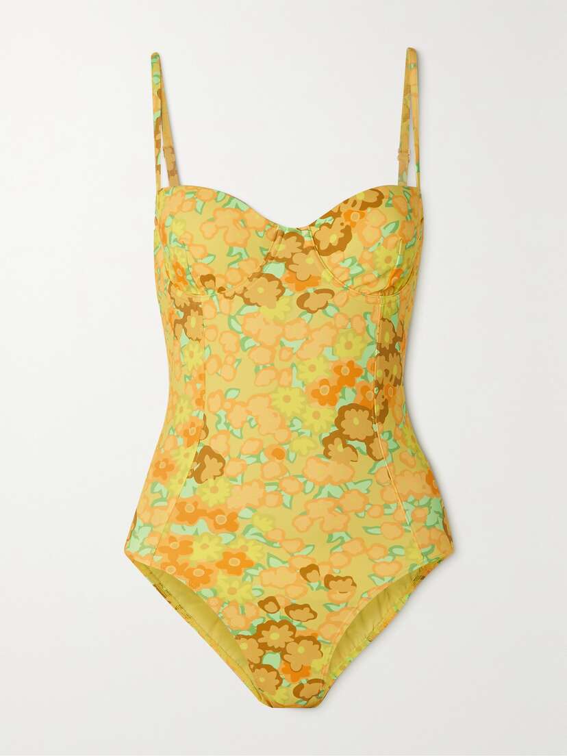 Tory Burch Floral-print Underwired Swimsuit