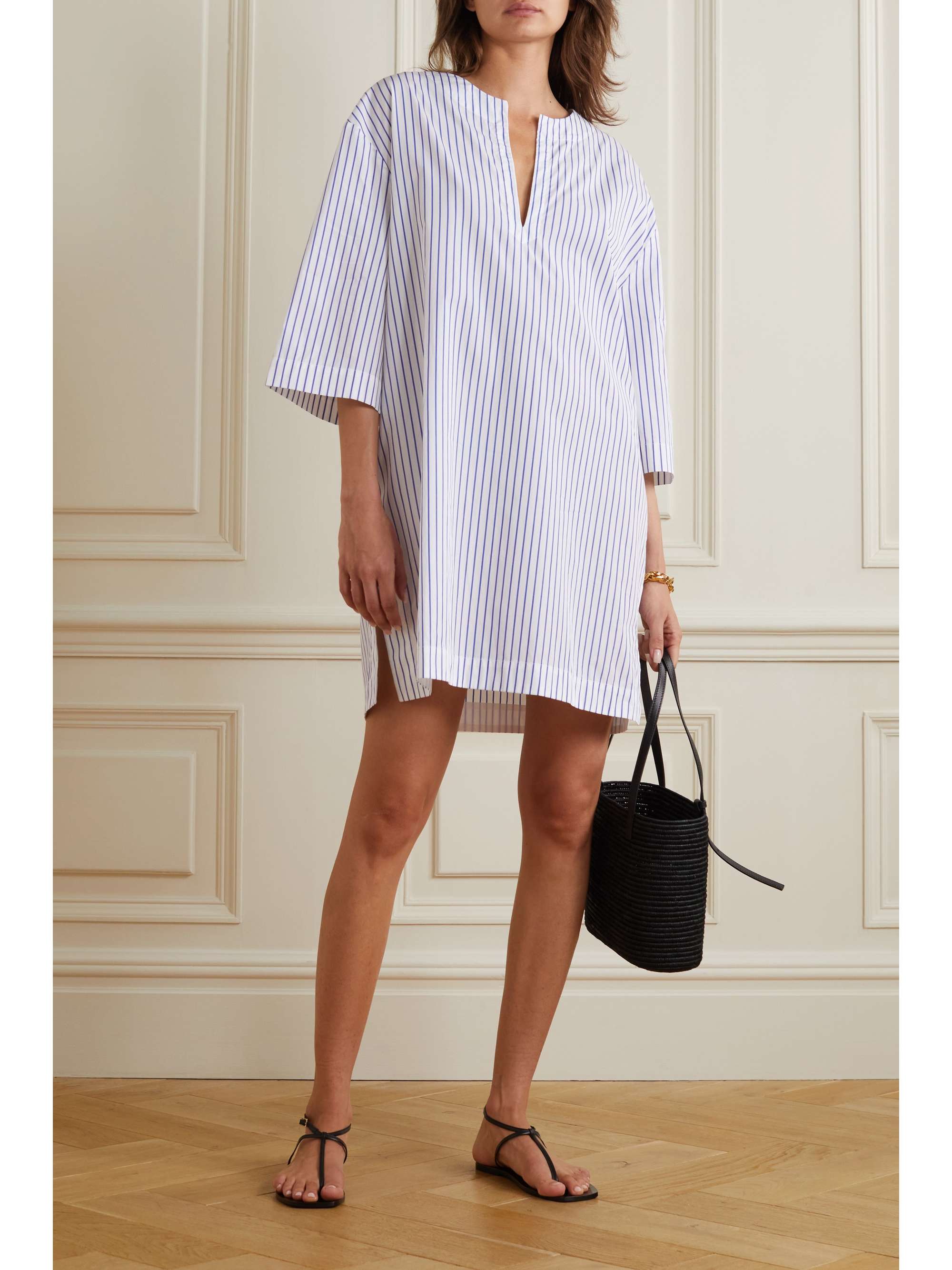 ERES Embrun striped cotton-voile coverup