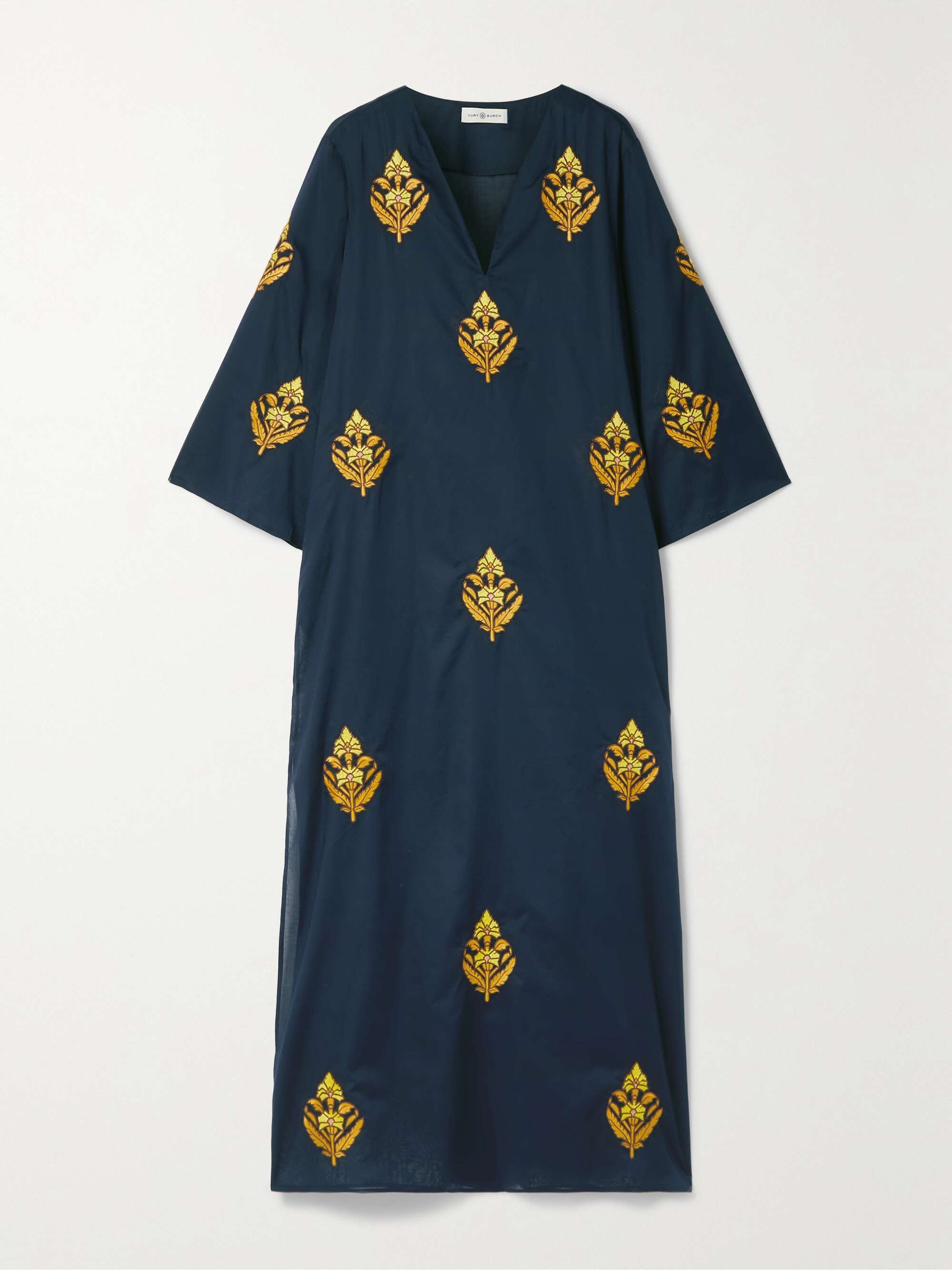 TORY BURCH Embroidered cotton-voile kaftan | NET-A-PORTER TORY BURCH Embroidered cotton-voile kaftan | NET-A-PORTER