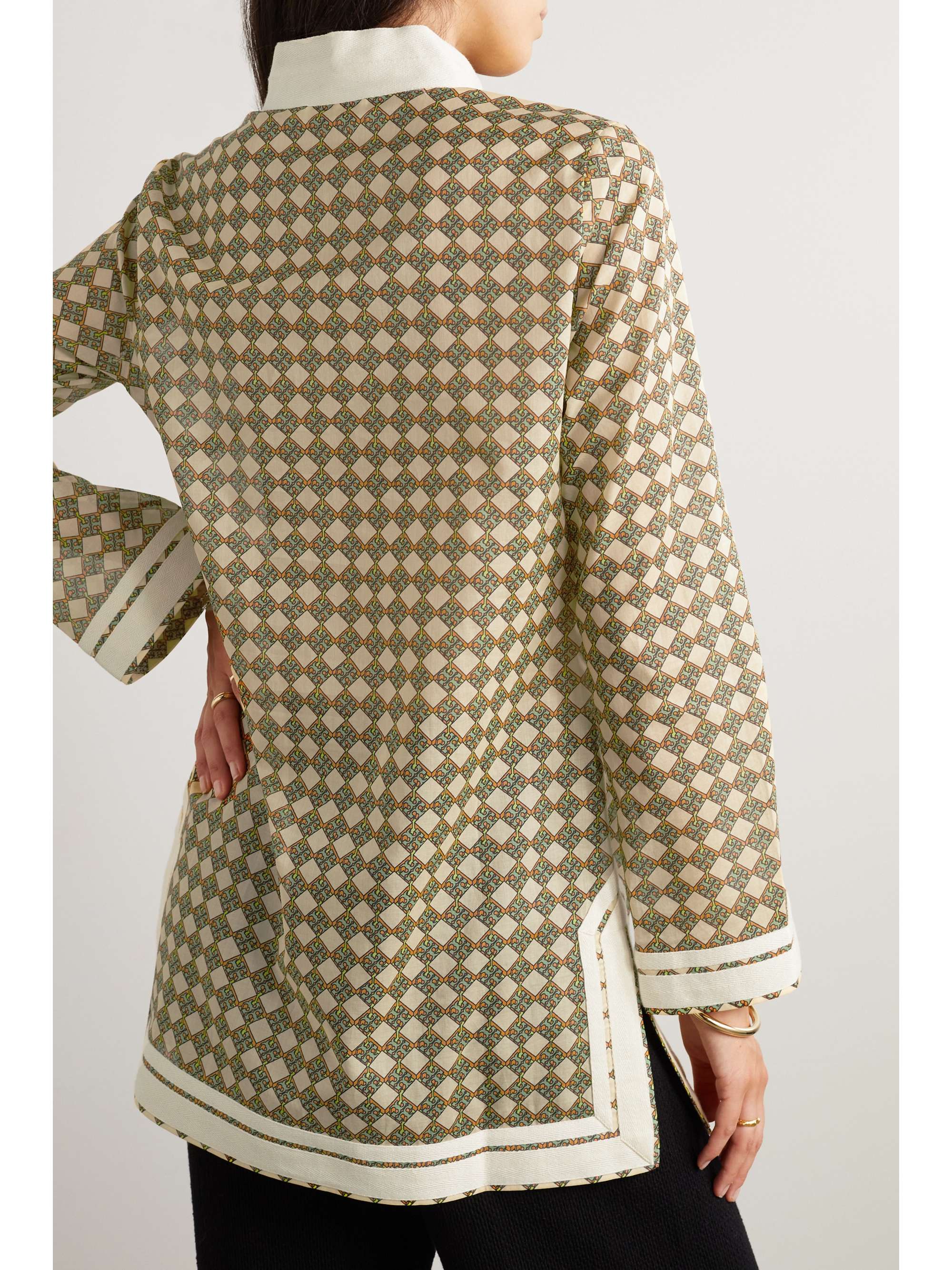 TORY BURCH Tasseled printed cotton tunic | NET-A-PORTER TORY BURCH Tasseled printed cotton tunic | NET-A-PORTER