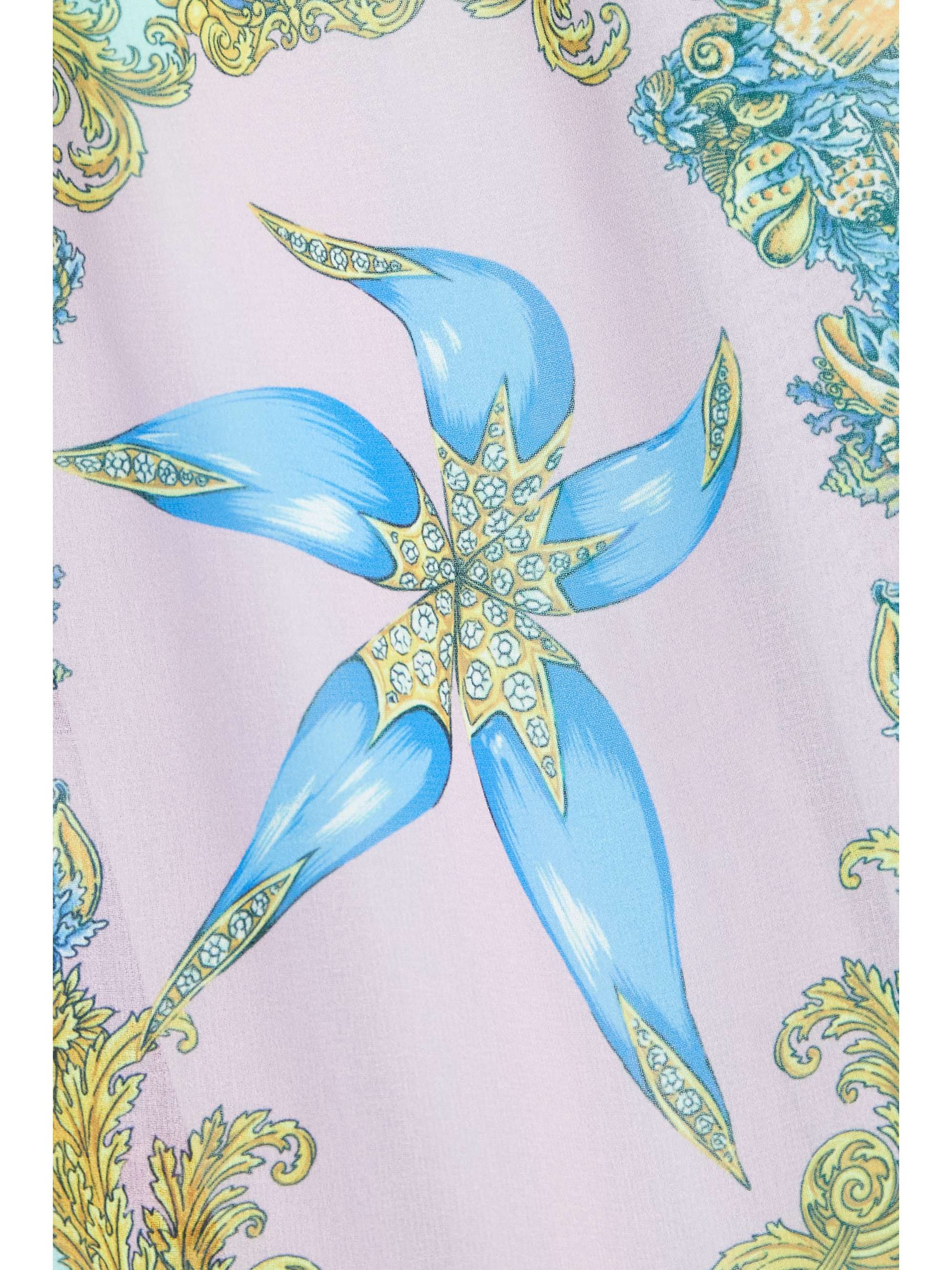VERSACE Printed silk-georgette coverup