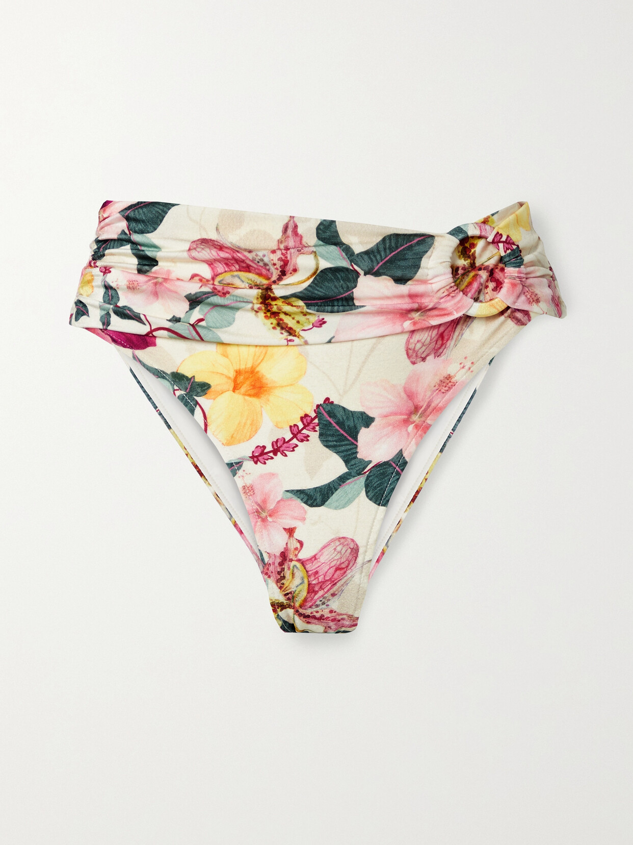 PatBO Hibiscus Floral-print Bikini Briefs
