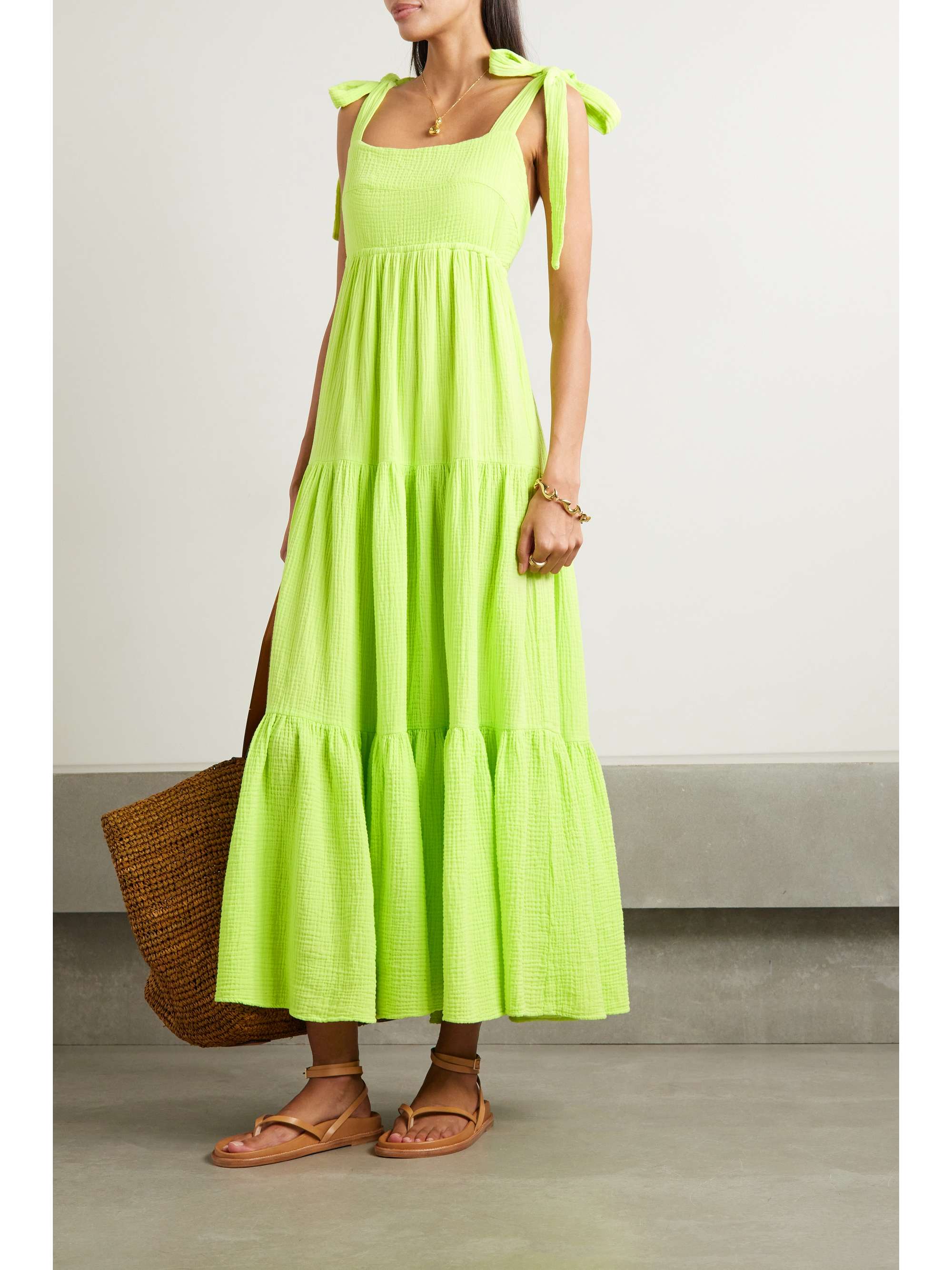 Chartreuse Marguerite tiered neon 
