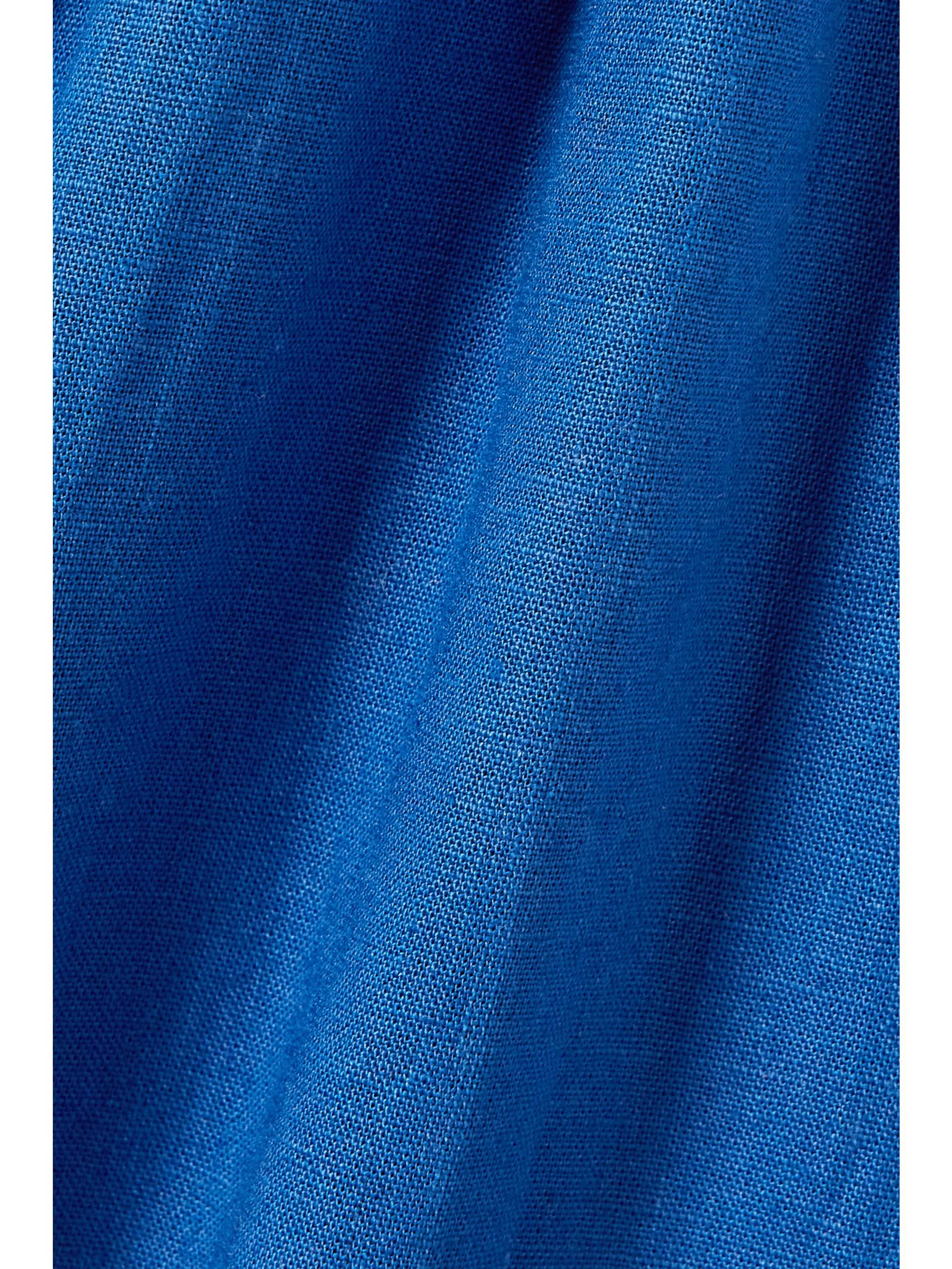 FARM RIO Bow-detailed embroidered linen-blend poplin maxi dress