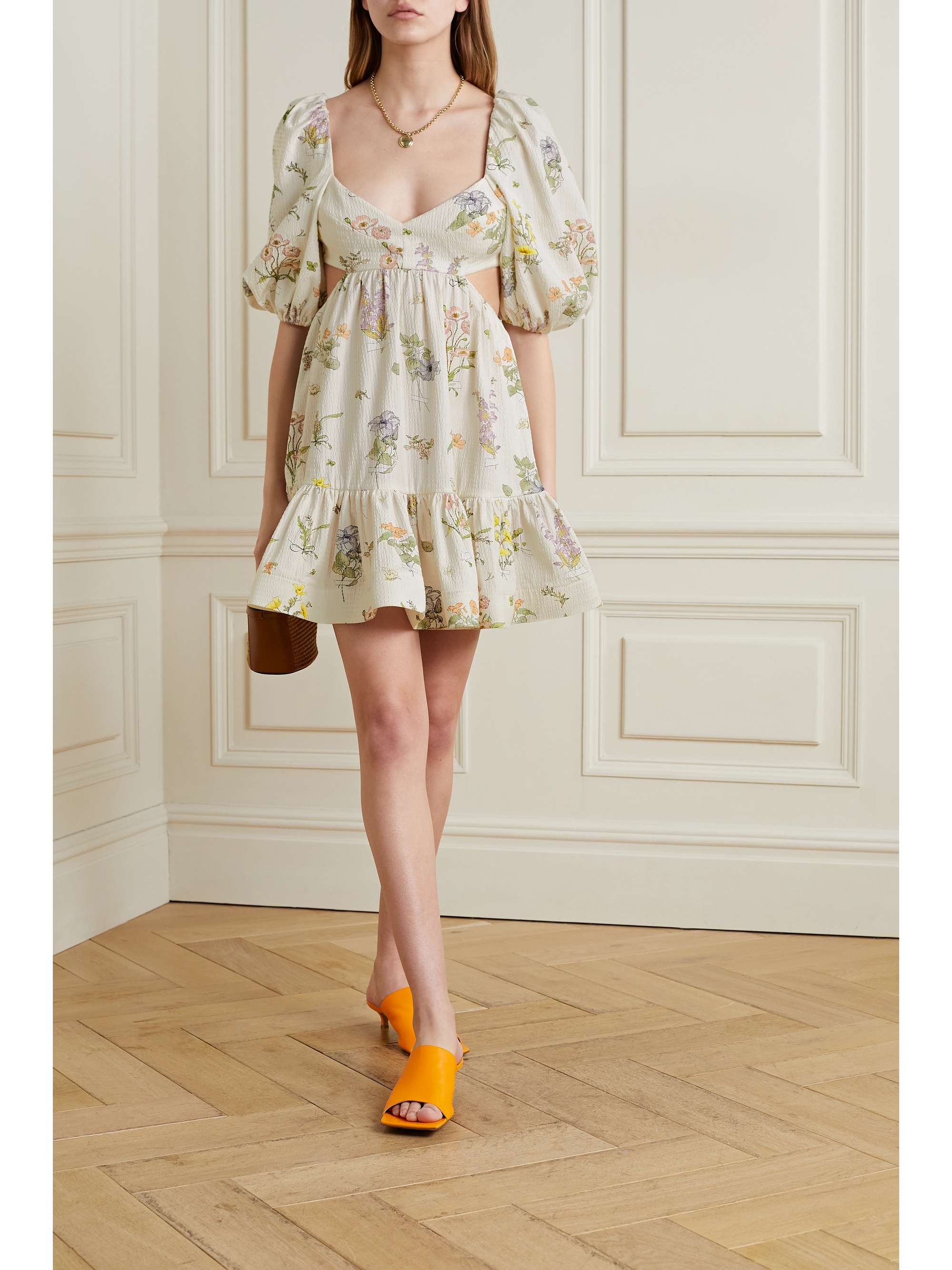 zimmermann floral print mini dress