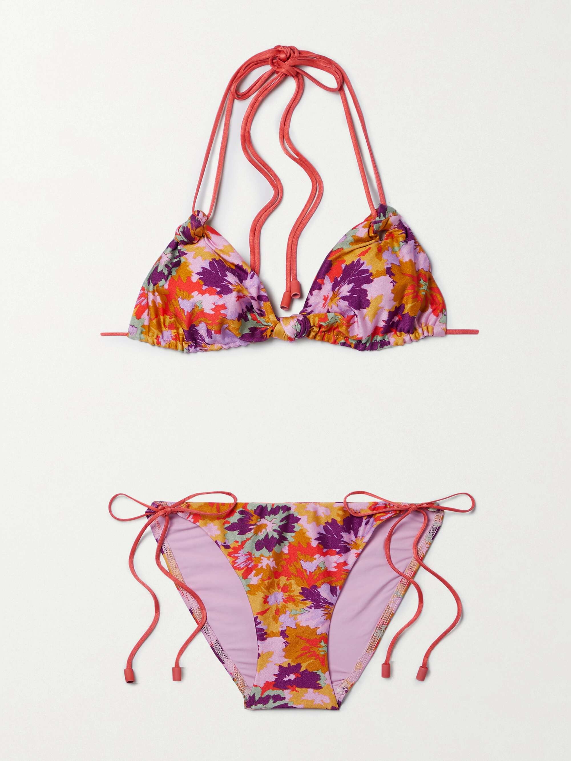 Mustard Violet knotted floral-print 