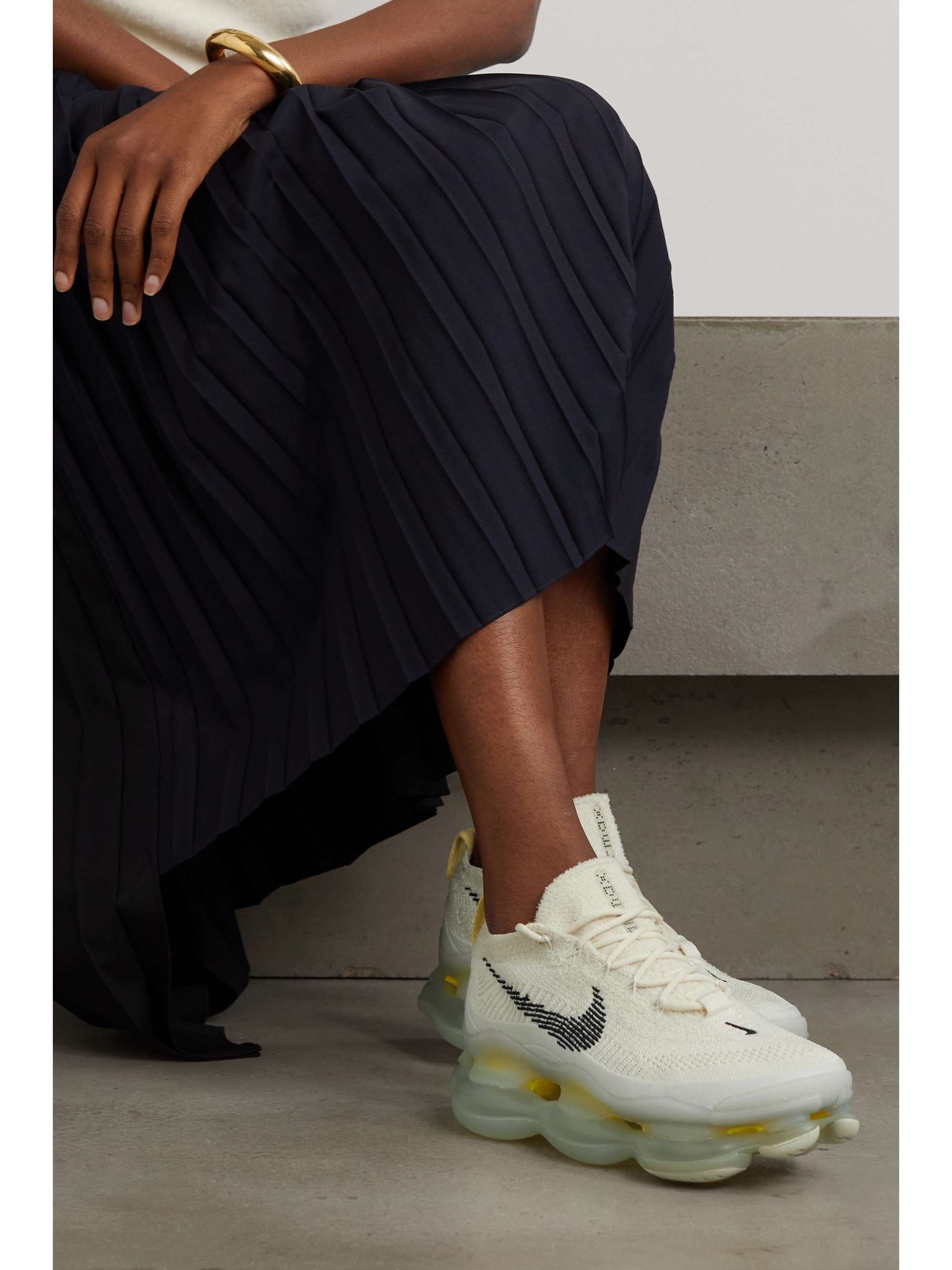 NIKE Air Max Scorpion rubber-trimmed stretch-knit sneakers
