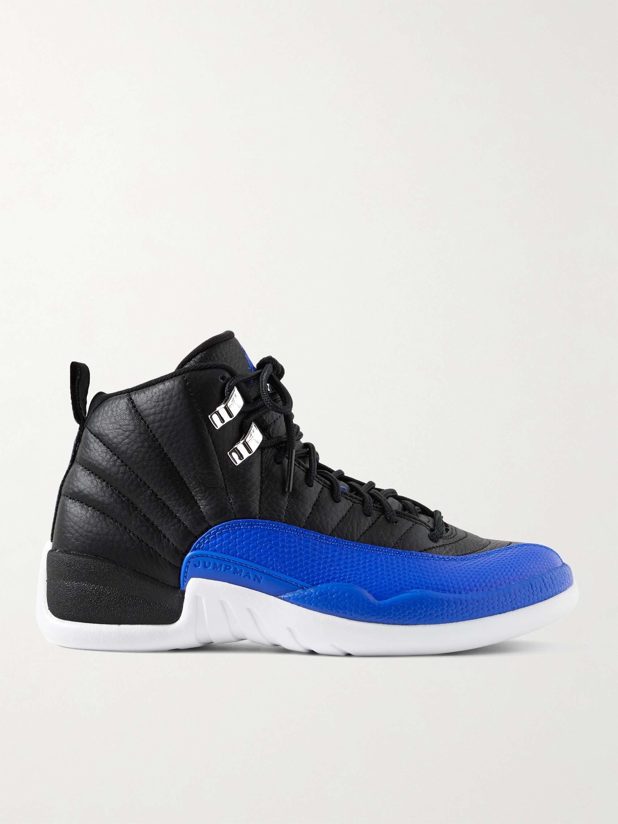 Air Jordan 12 Retro textured-leather high-top sneakers