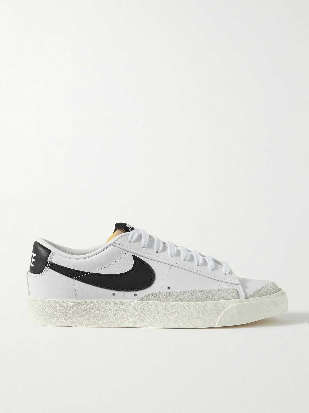 Nike Blazer Low '77 Se Suede-trimmed Leather Sneakers In White