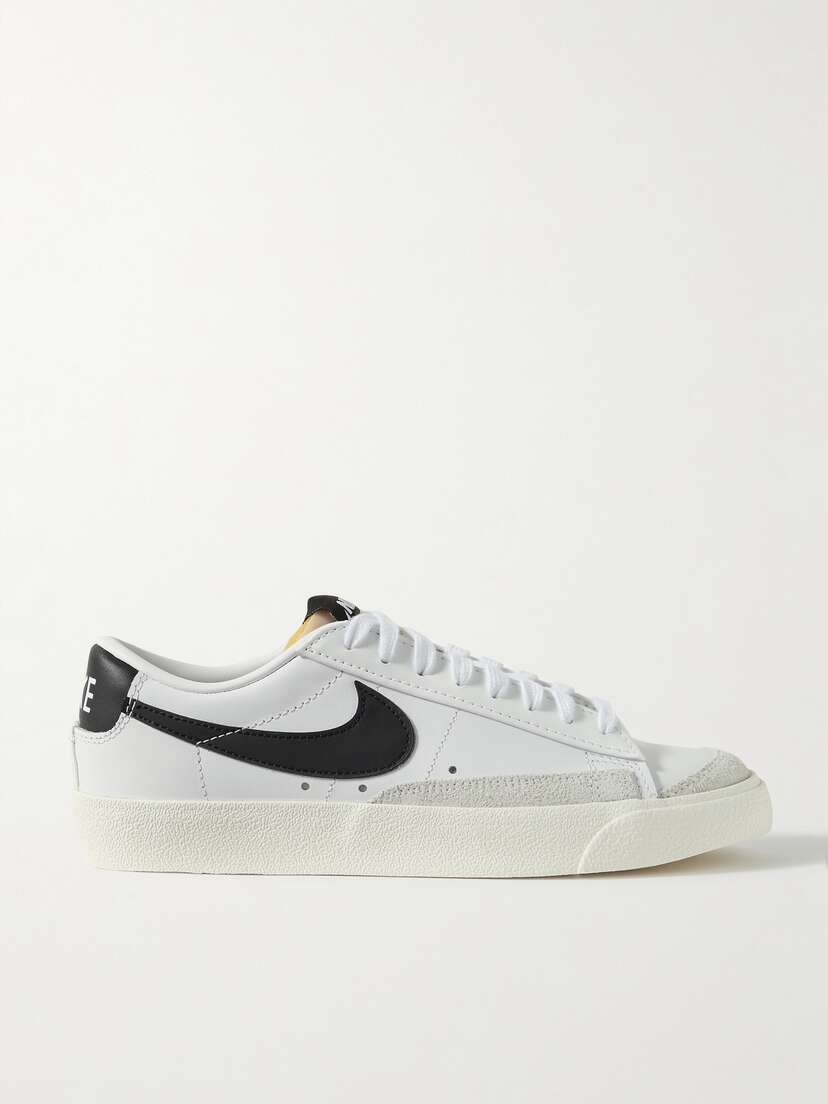 Nike Blazer Low'77 Se Suede-trimmed Leather Sneakers