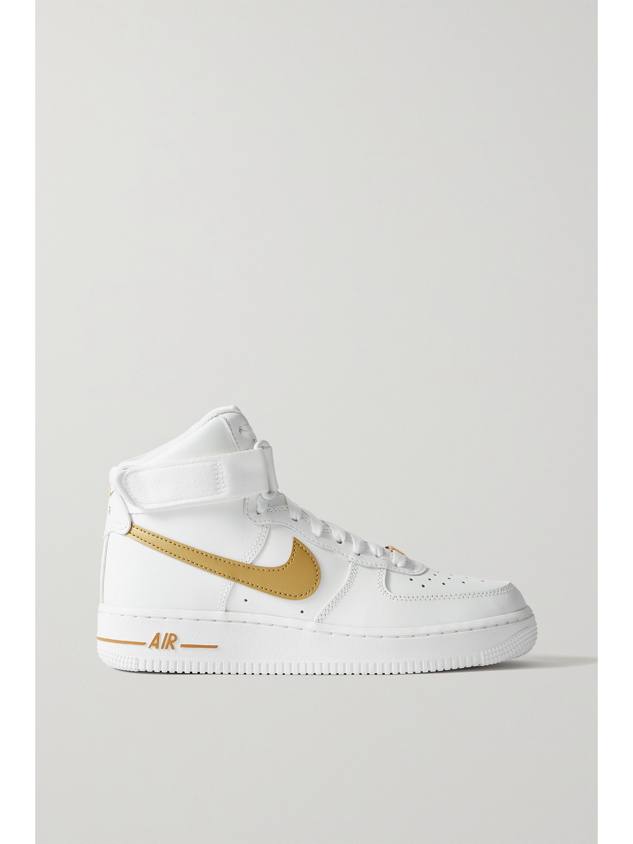 NIKE AIR FORCE 1 HIGH-TOP LEATHER SNEAKERS