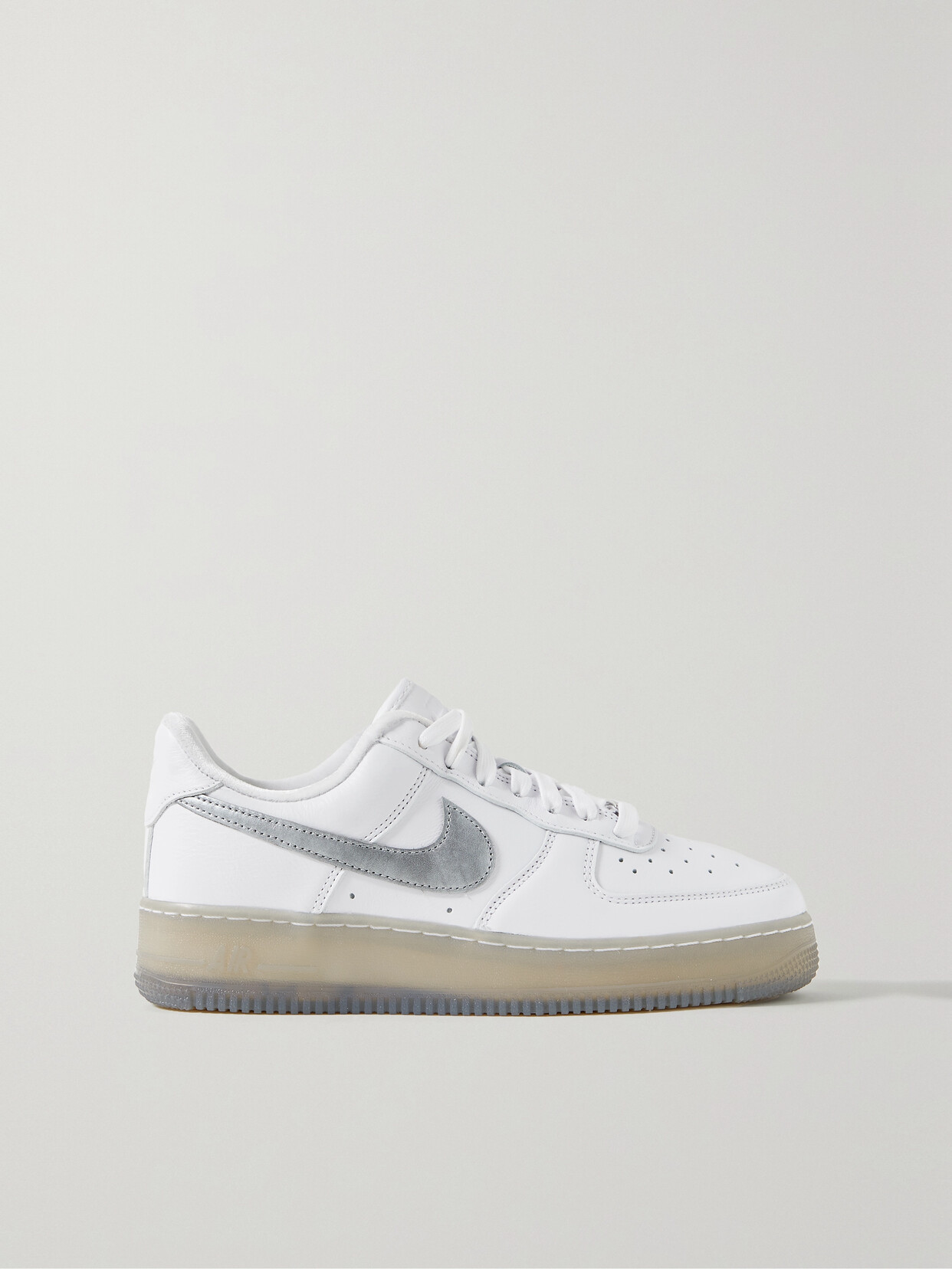 Nike - Air Force 1 '07 Leather Sneakers - Silver