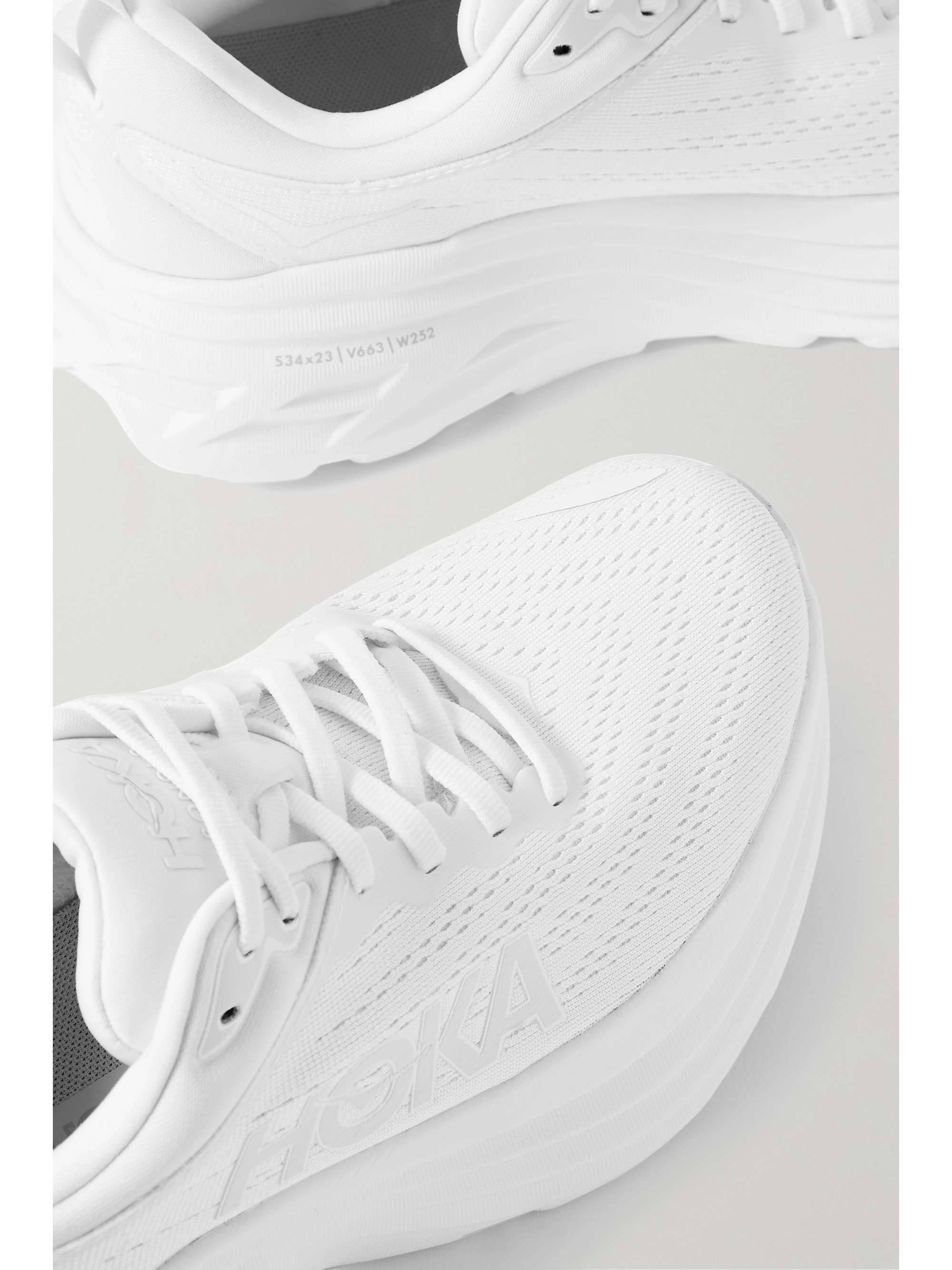 HOKA ONE ONE Bondi 8 rubber-trimmed mesh sneakers
