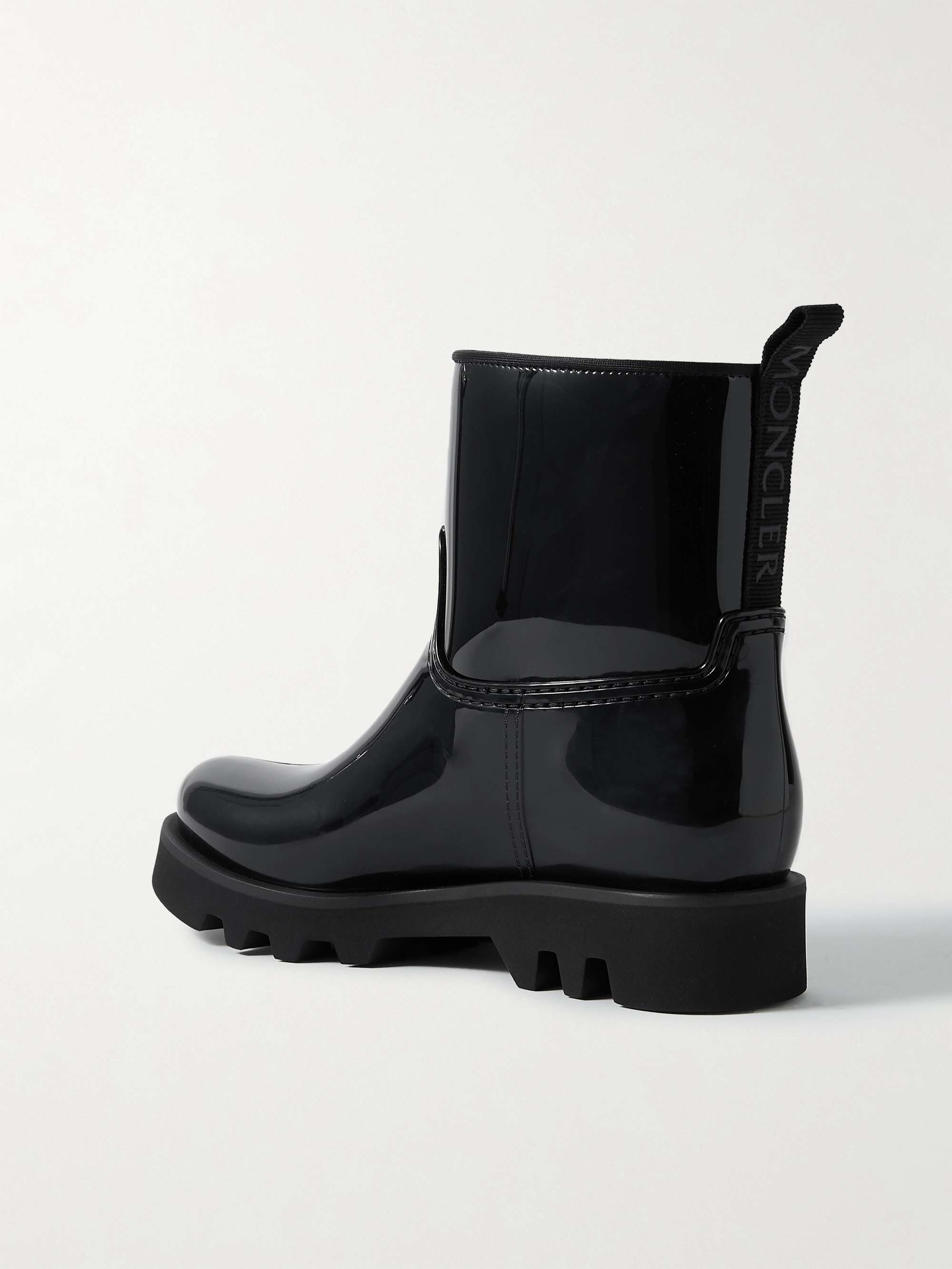 MONCLER Ginette logo-appliquéd glossed-rubber rain boots