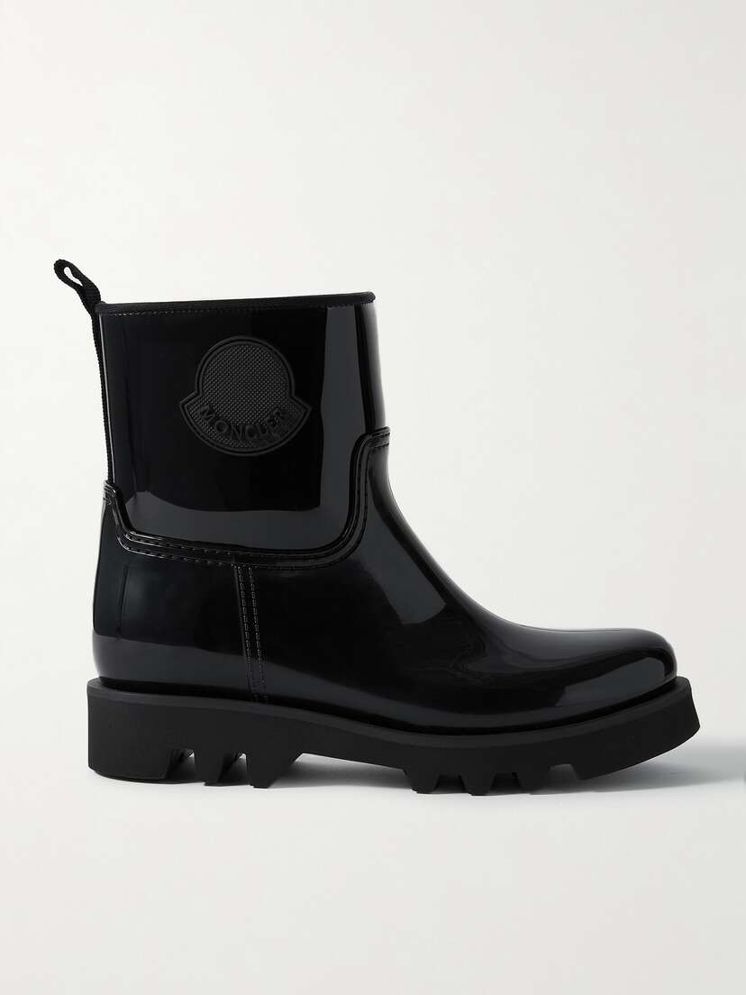 Moncler Ginette Logo-appliquéd Glossed-rubber Rain Boots