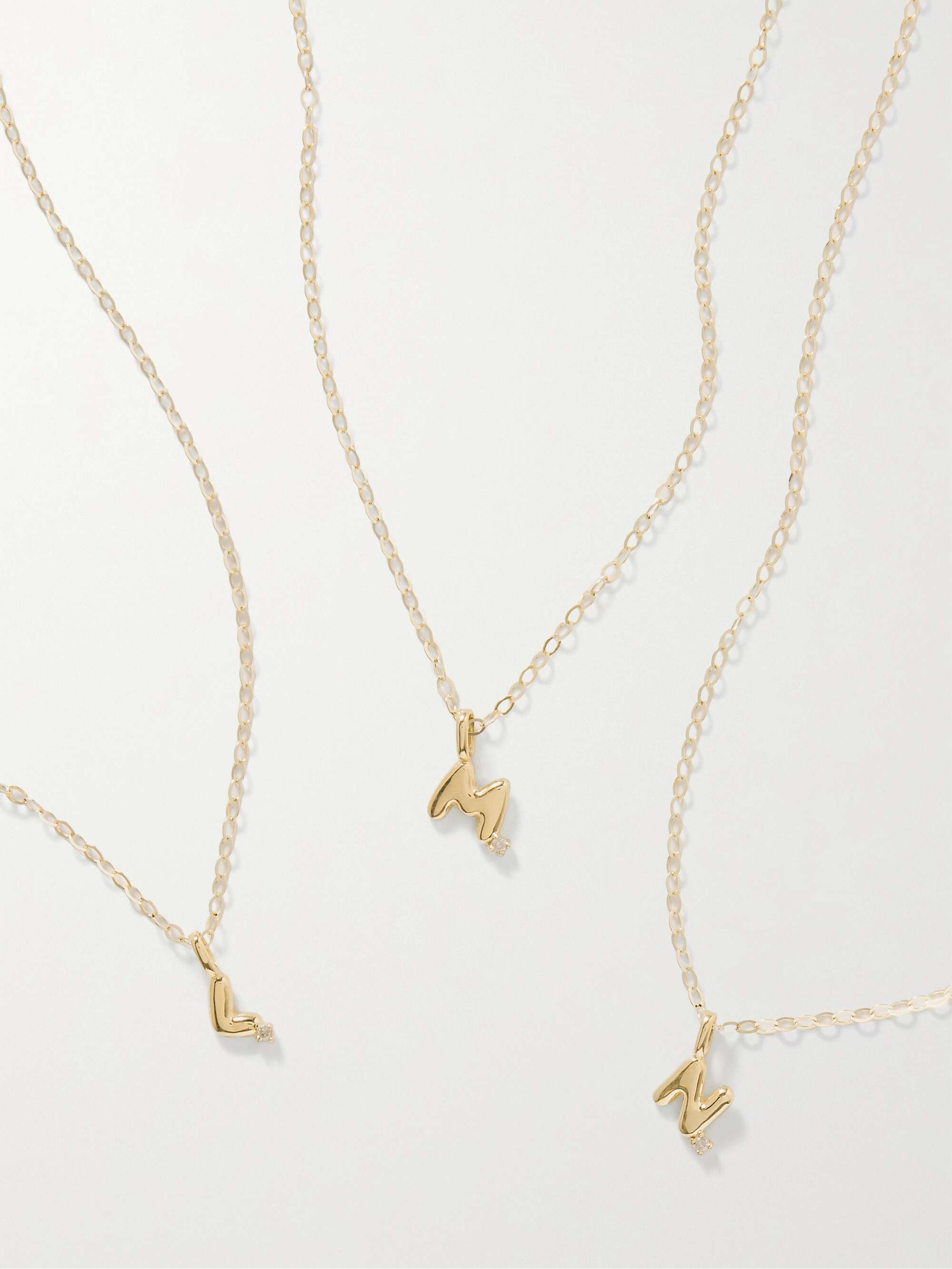 karat gold diamond necklace | STONE AND 