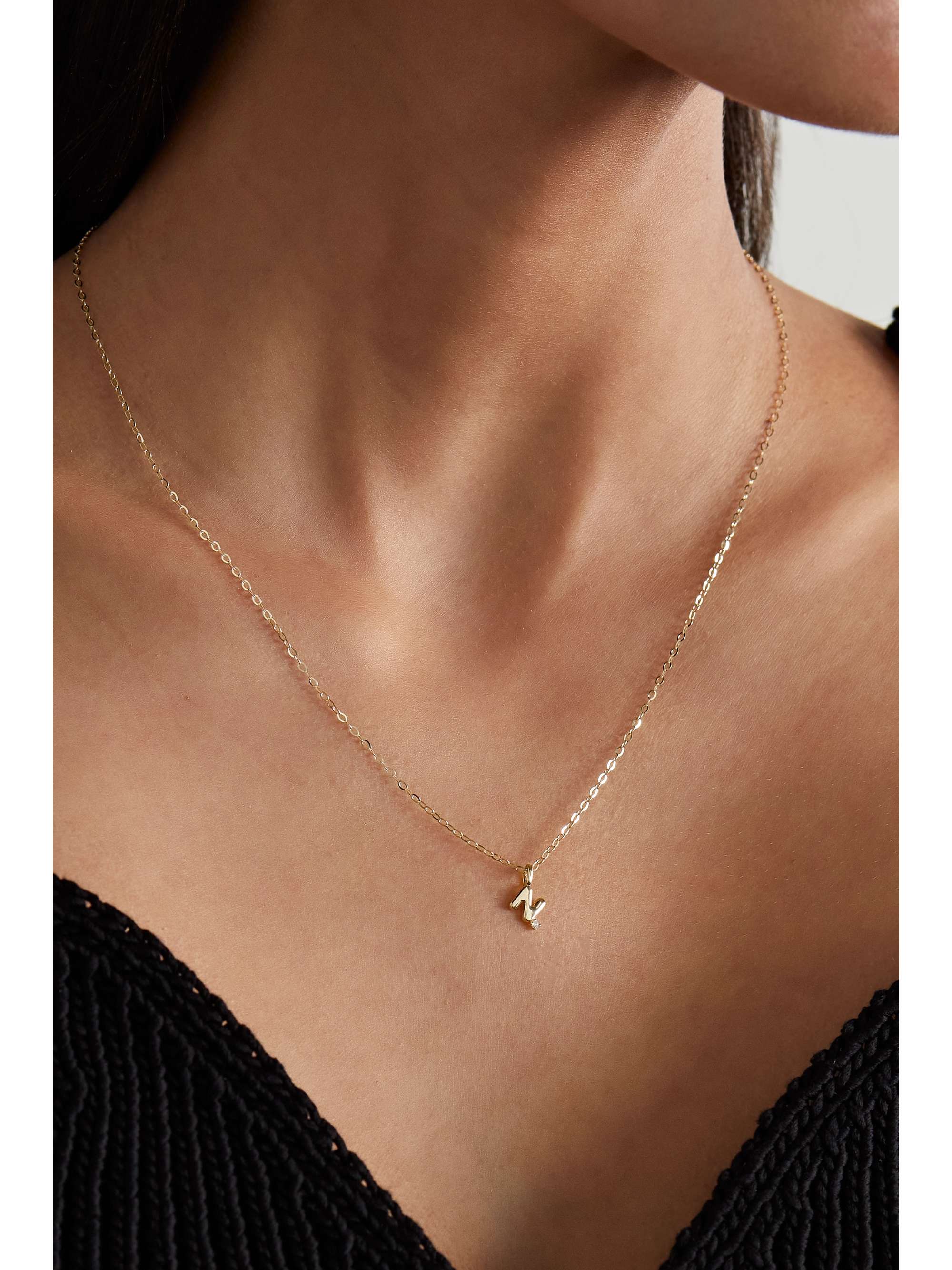 karat gold diamond necklace | STONE AND 