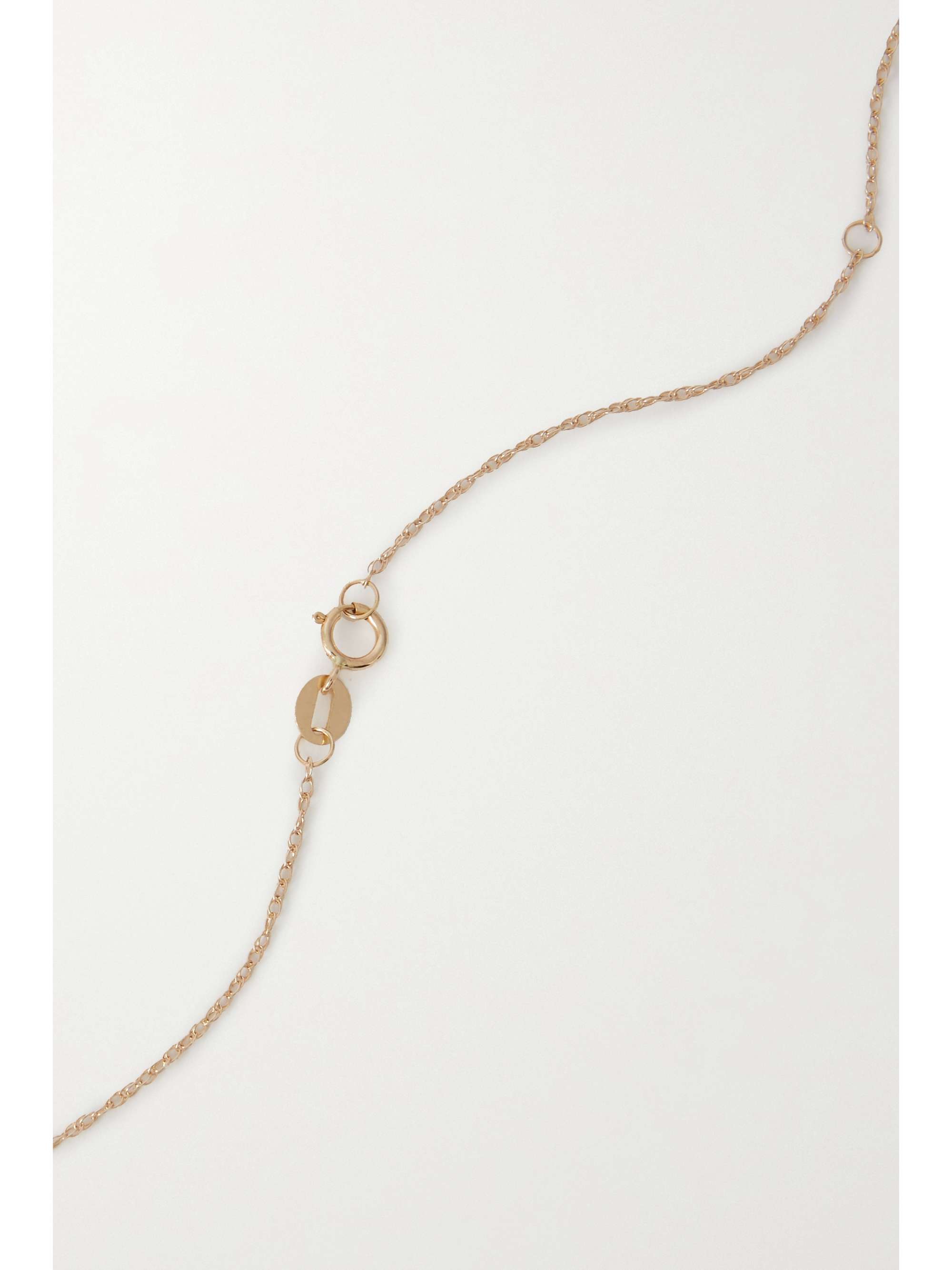 STONE AND STRAND Mini Zodiac 10karat gold diamond necklace NETAPORTER