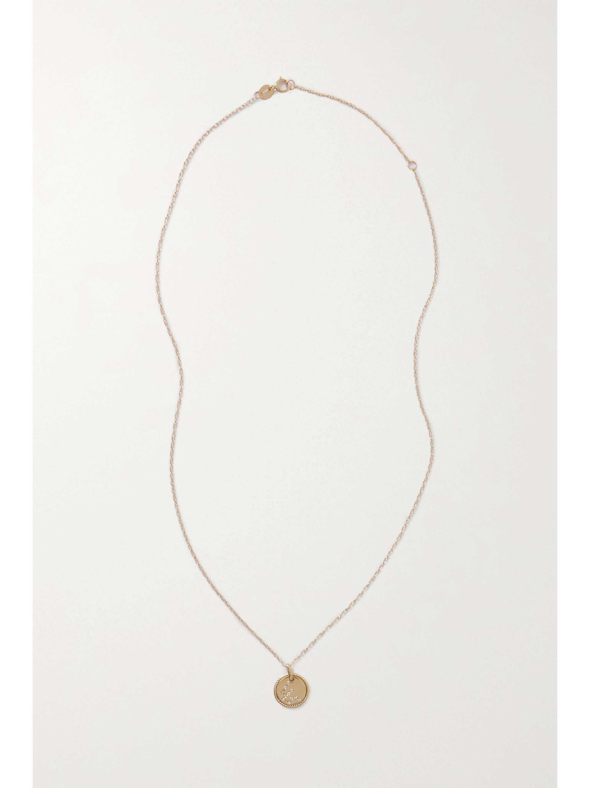 STONE AND STRAND Mini Zodiac 10karat gold diamond necklace NETAPORTER