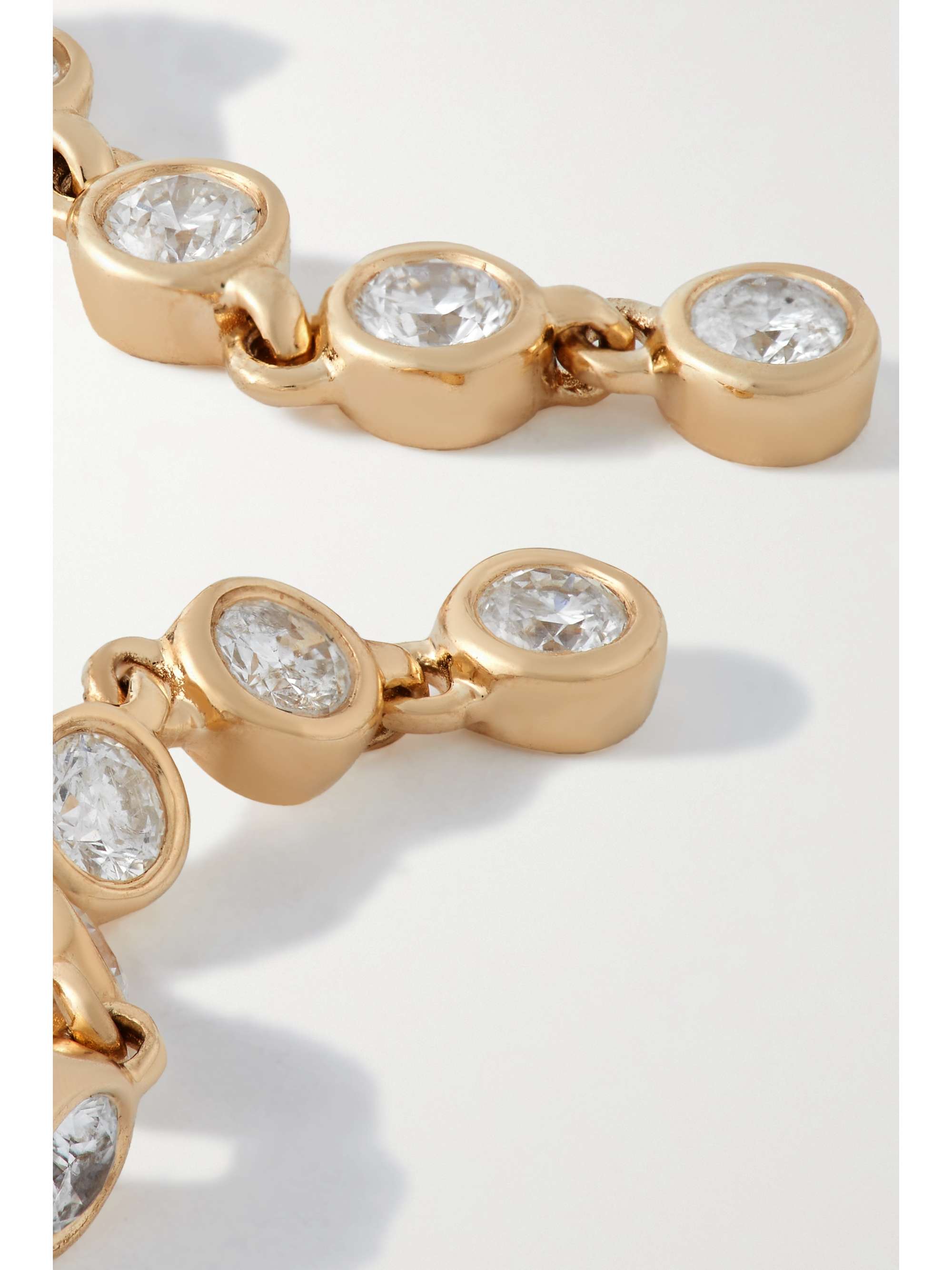 STONE AND STRAND 10karat gold diamond earrings NETAPORTER