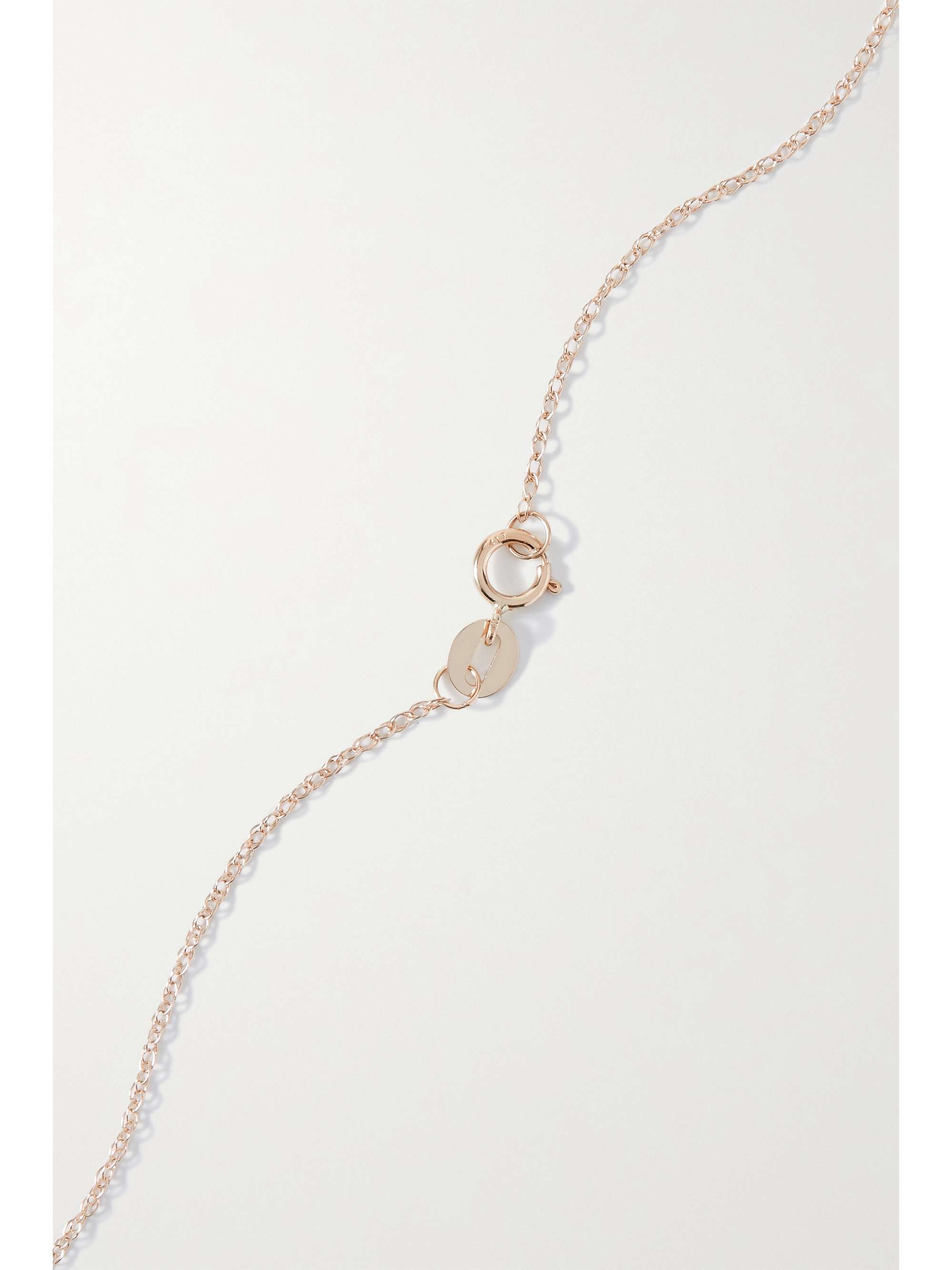 STONE AND STRAND Large Scripted Initial 10-karat gold diamond necklace
