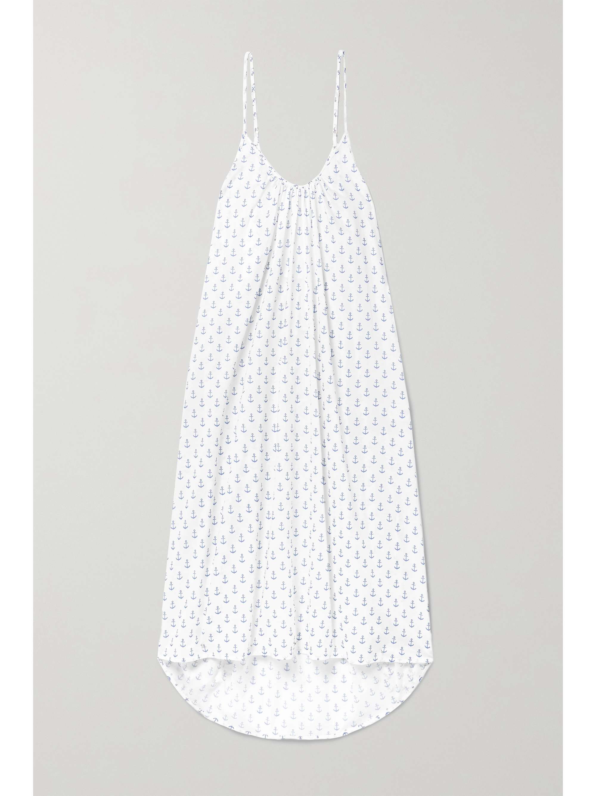 POUR LES FEMMES Printed cotton-voile nightdress