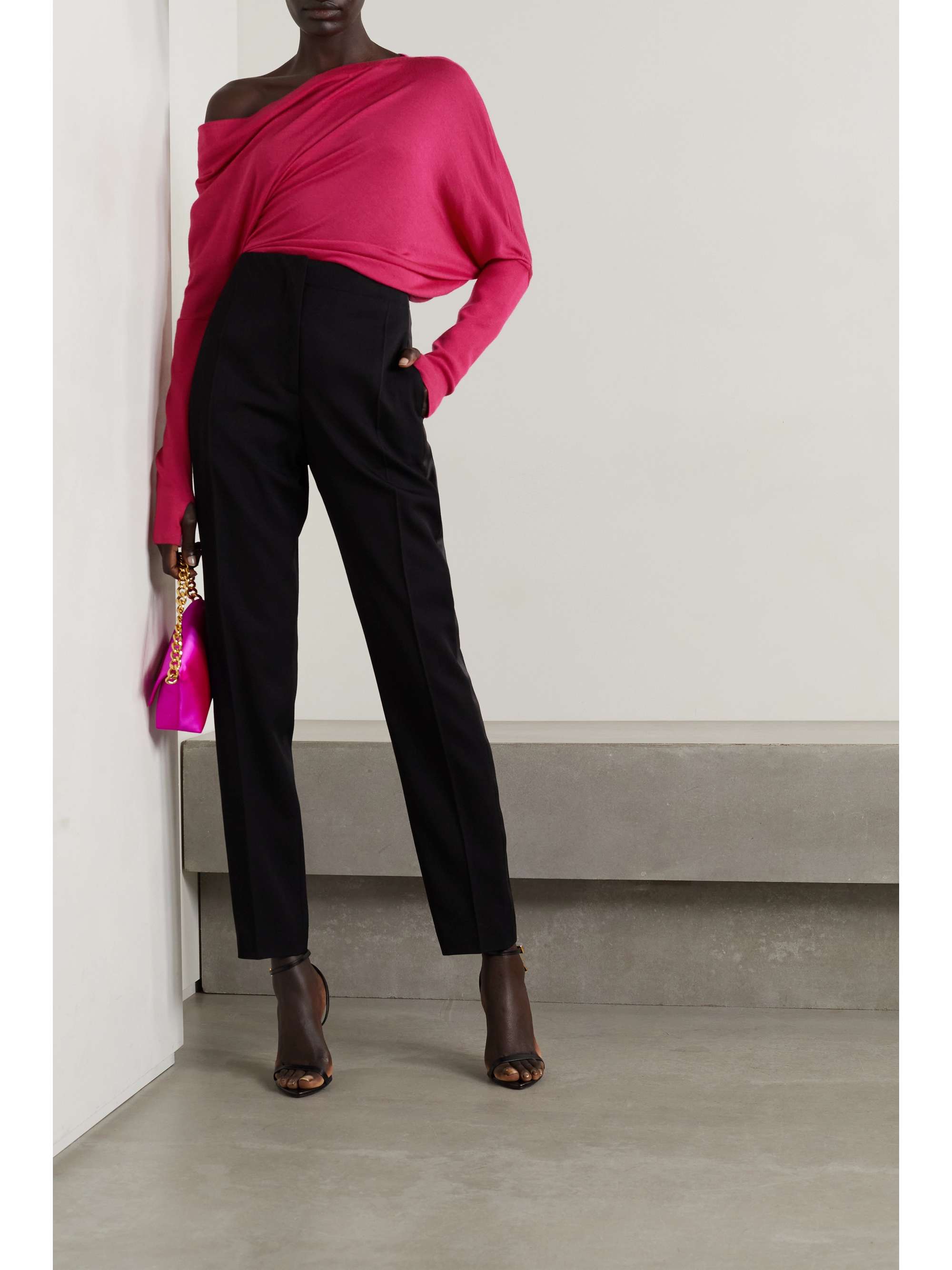 TOM FORD One-shoulder cashmere and silk-blend sweater | NET-A-PORTER