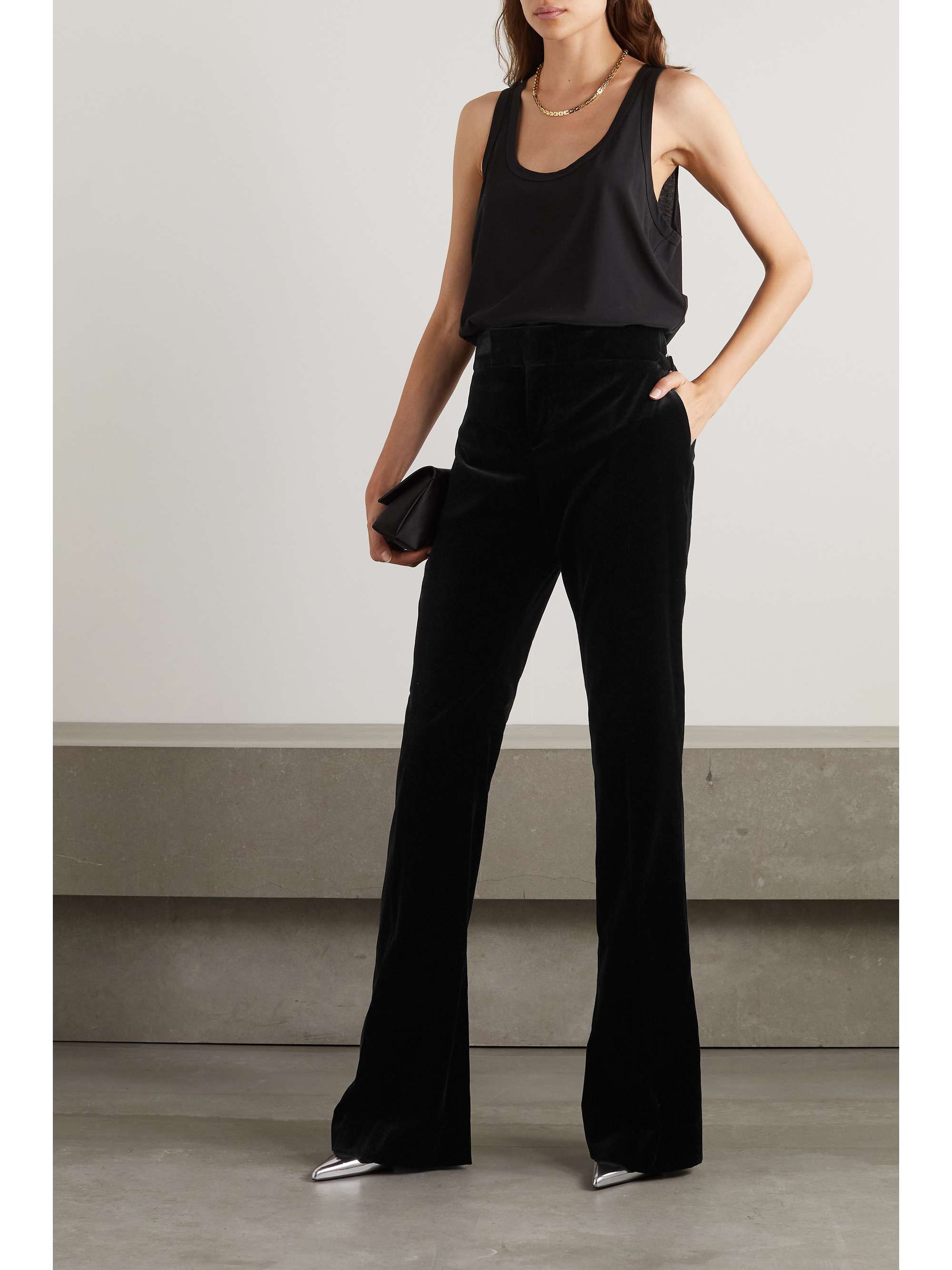 TOM FORD Cotton-velvet flared pants