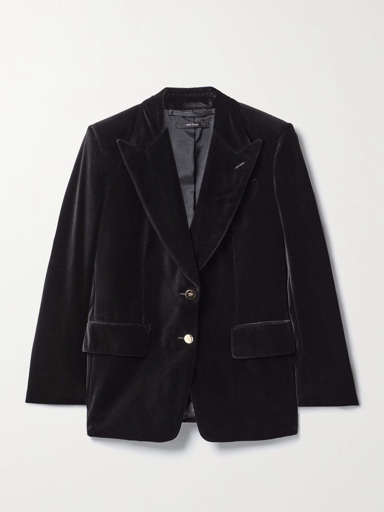 TOM FORD Cotton-velvet Blazer - Black