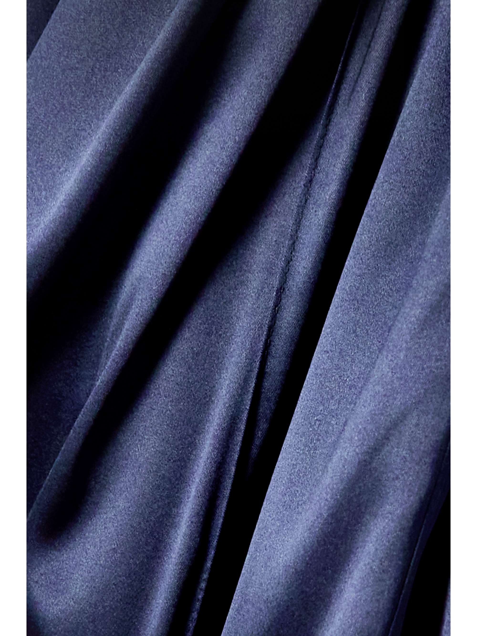 TOM FORD Velvet-trimmed stretch-silk satin pants